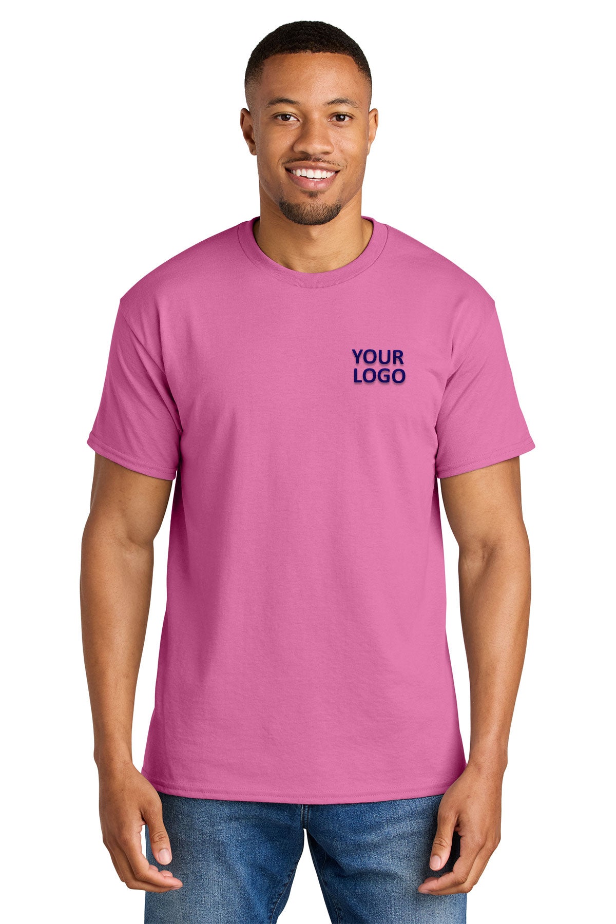 Gildan Dryblend Cotton Poly T Shirt Azalea