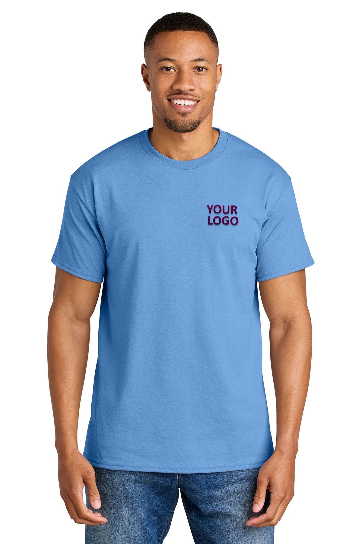 Gildan Dryblend Cotton Poly T Shirt Carolina Blue