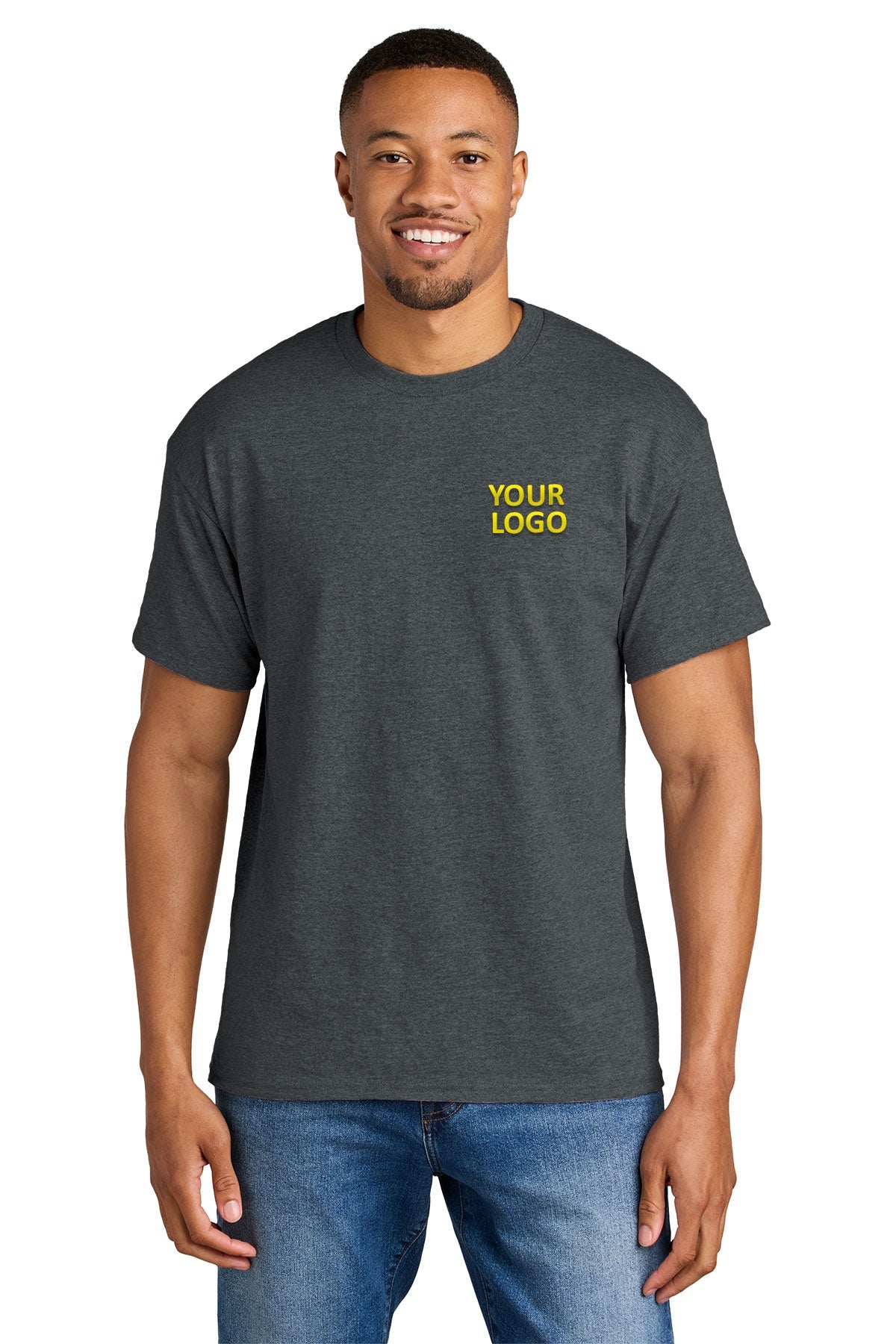 Gildan Dryblend Cotton Poly T Shirt Dark Heather [Benjamin and Company]