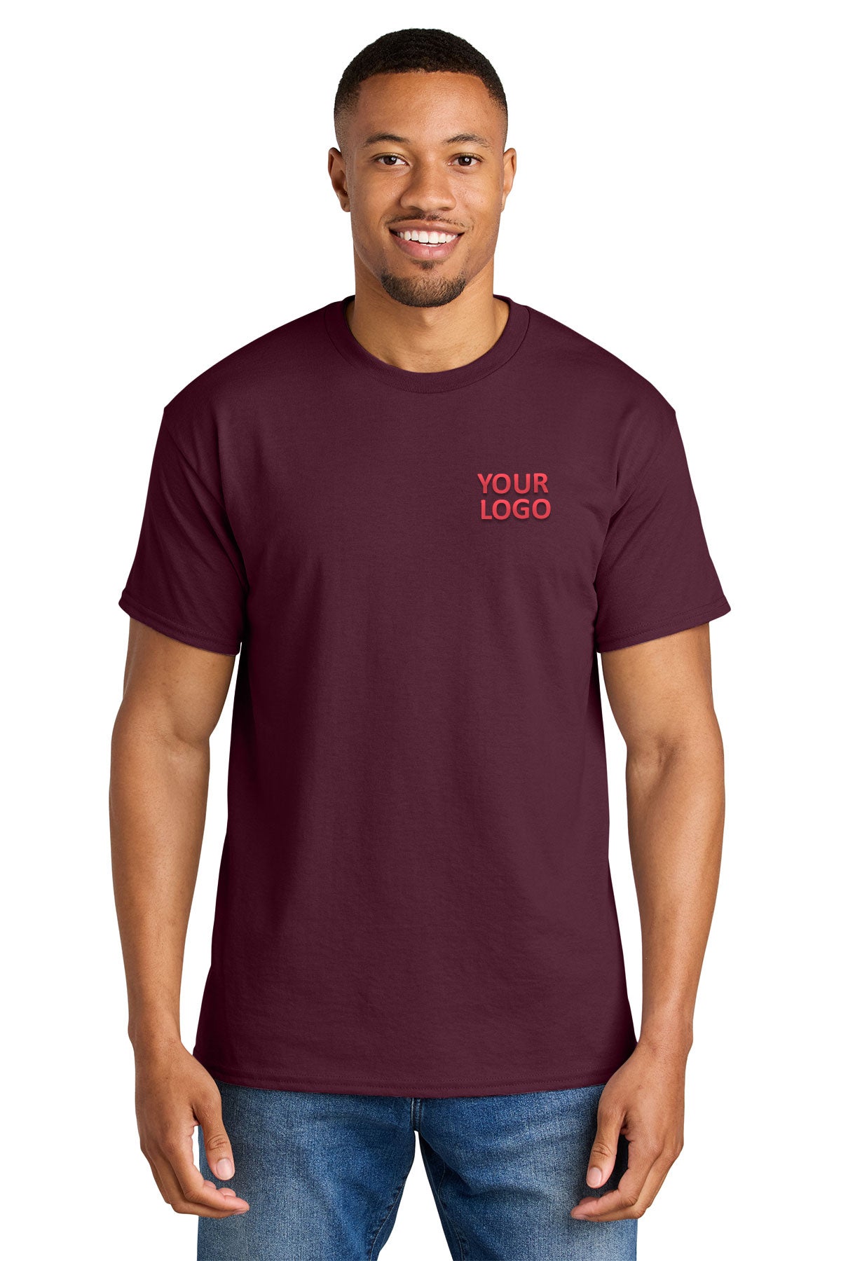 Gildan Dryblend Cotton Poly T Shirt Maroon