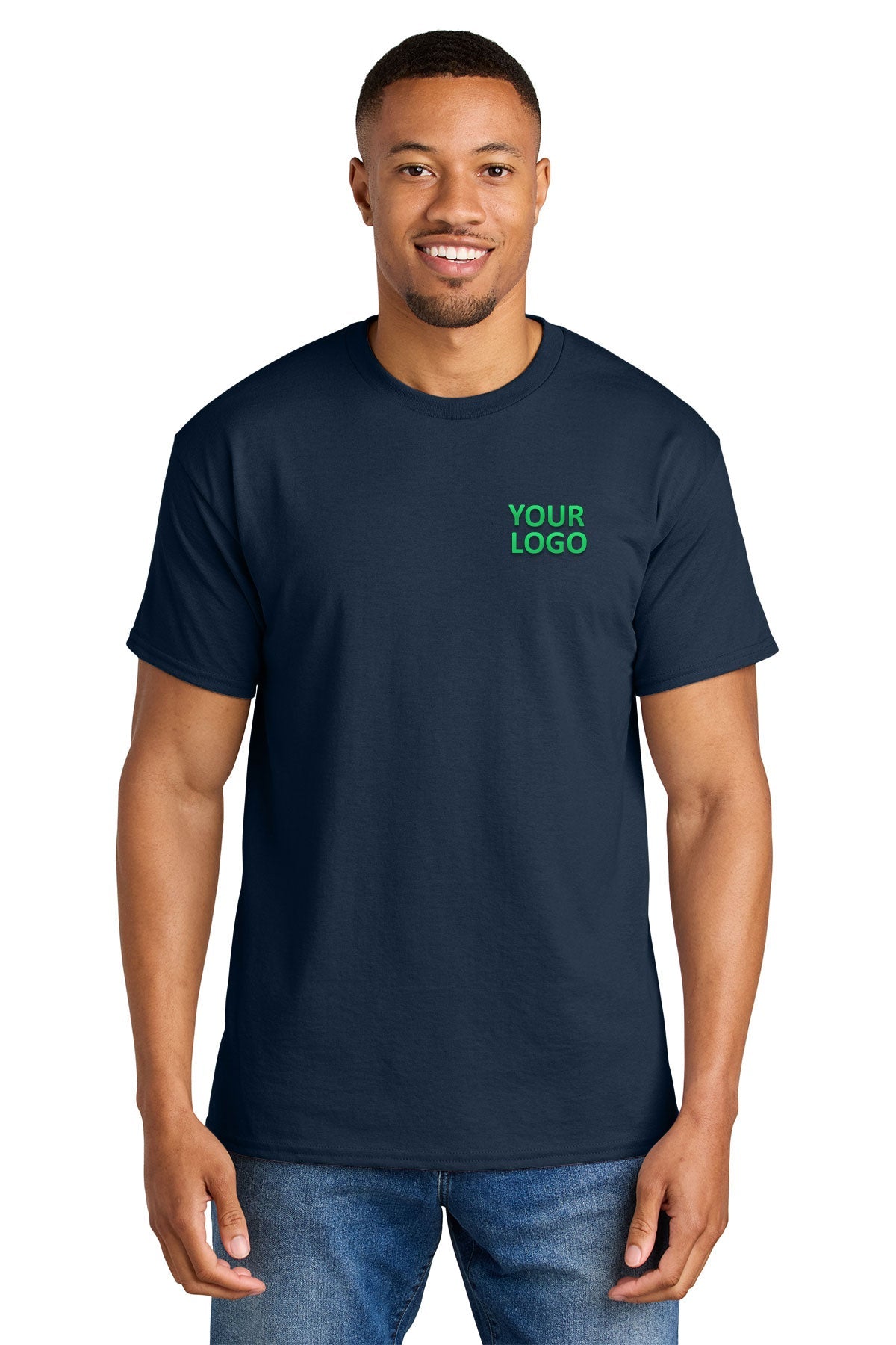 Gildan Dryblend Cotton Poly T Shirt Navy [Iowa Aluminum]