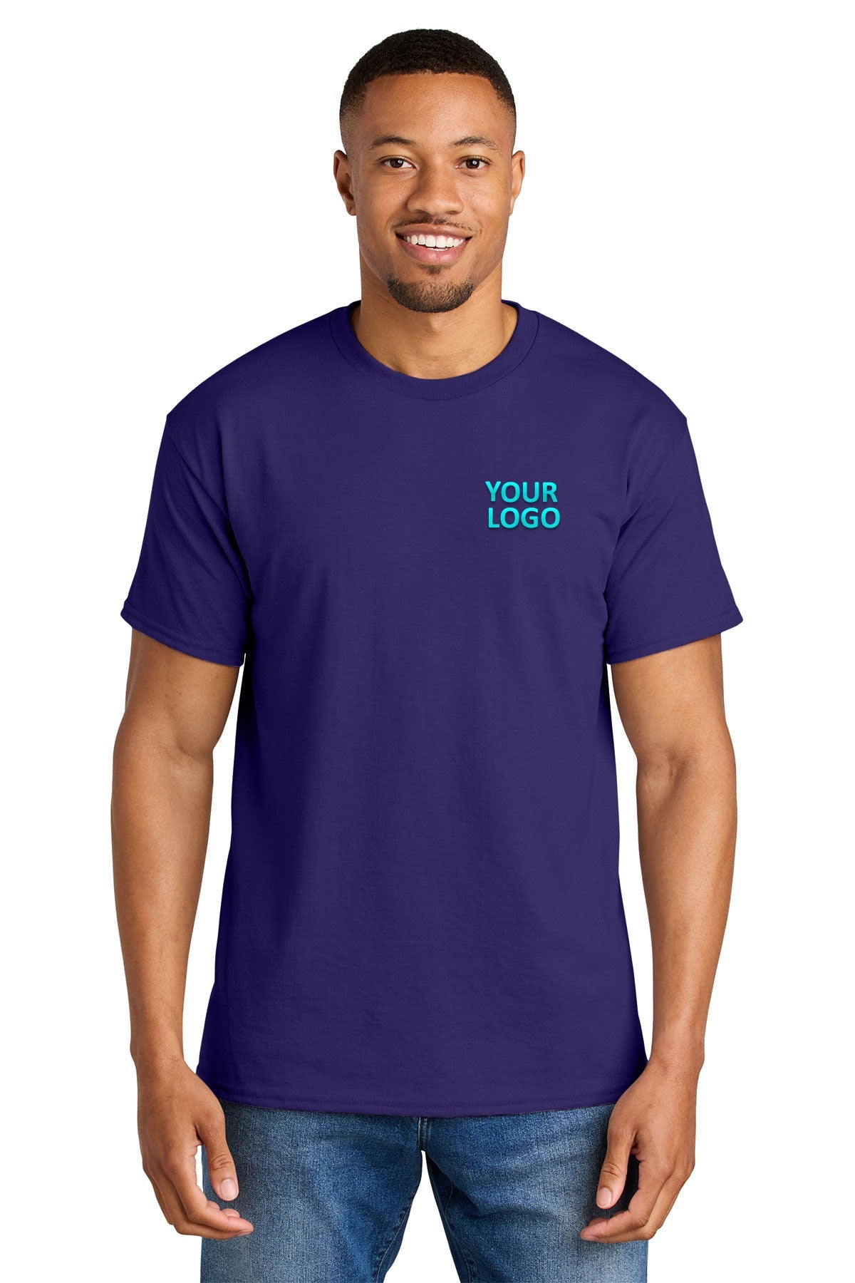 gildan dryblend cotton poly t shirt 8000 purple
