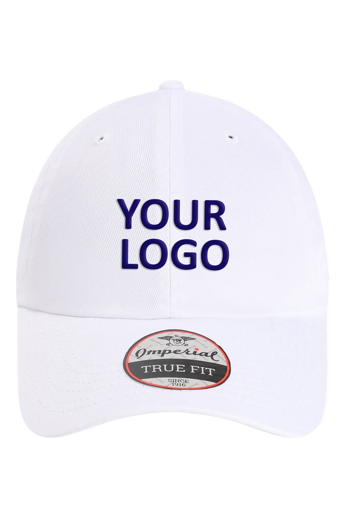 Imperial The Original Buckle Custom Dad Hats, White