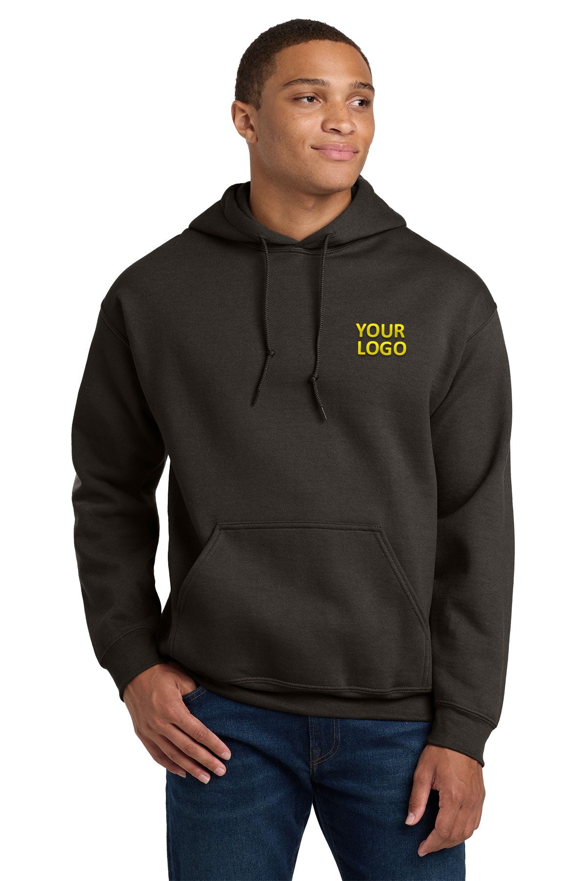 Gildan Dark Chocolate 18500 custom design sweatshirts