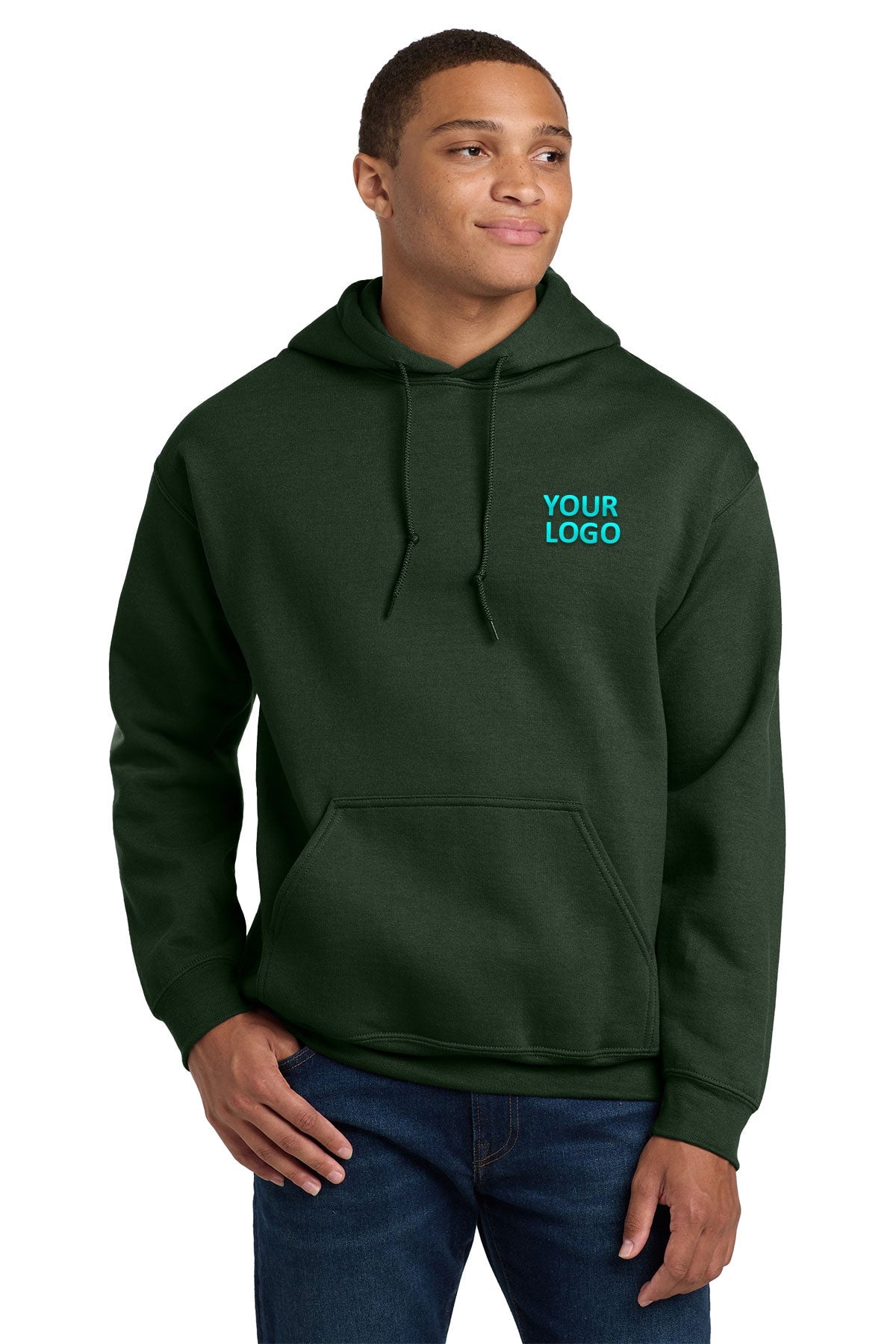 Gildan Forest 18500 sweatshirts with logos