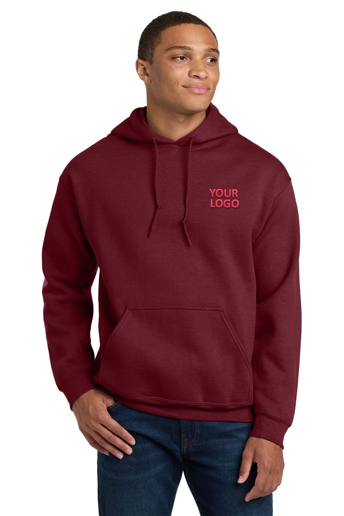 Gildan Garnet 18500 custom embroidery sweatshirts