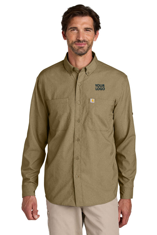 Carhartt Force Sun Defender Short Sleeve Custom Shirts, Black