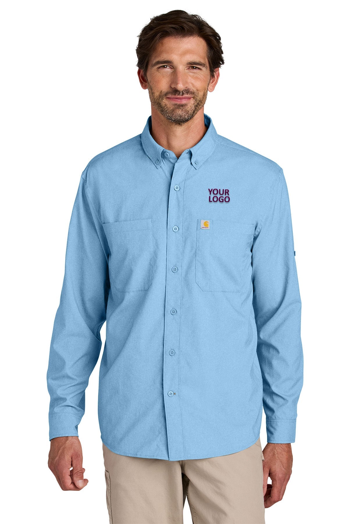 Carhartt Fresh Water Blue CT107106 logo shirts