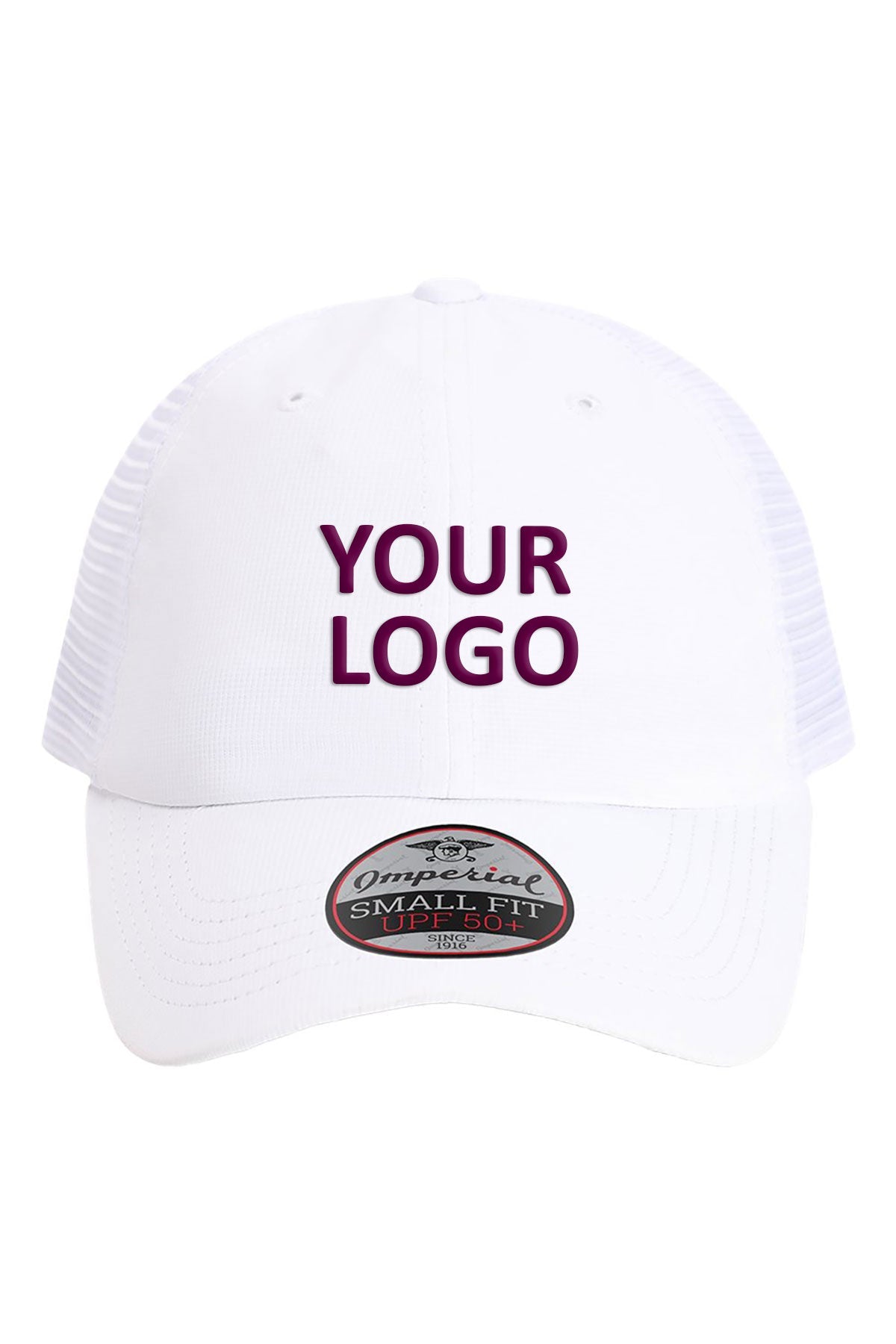 Imperial The Hinsen Mesh Back Custom Caps, White