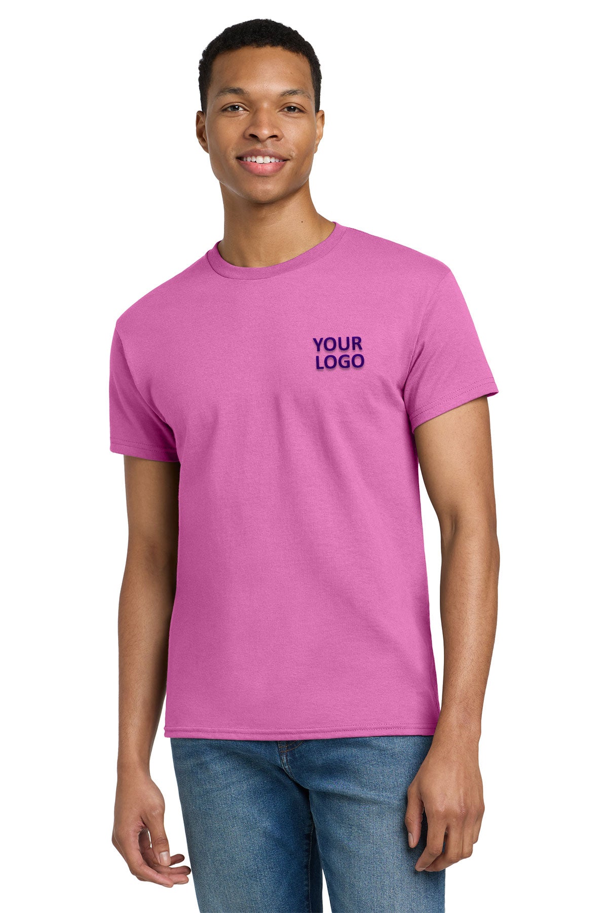 Gildan Ultra Cotton T Shirt Azalea