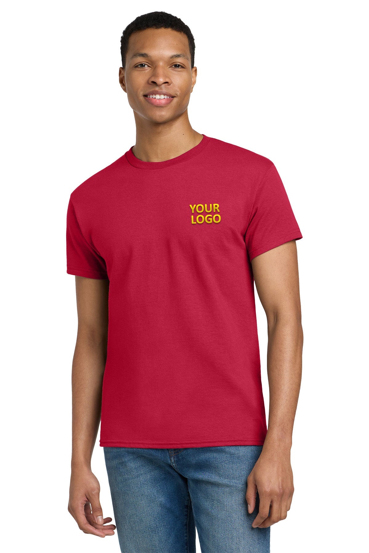 gildan ultra cotton t shirt 2000 cherry red