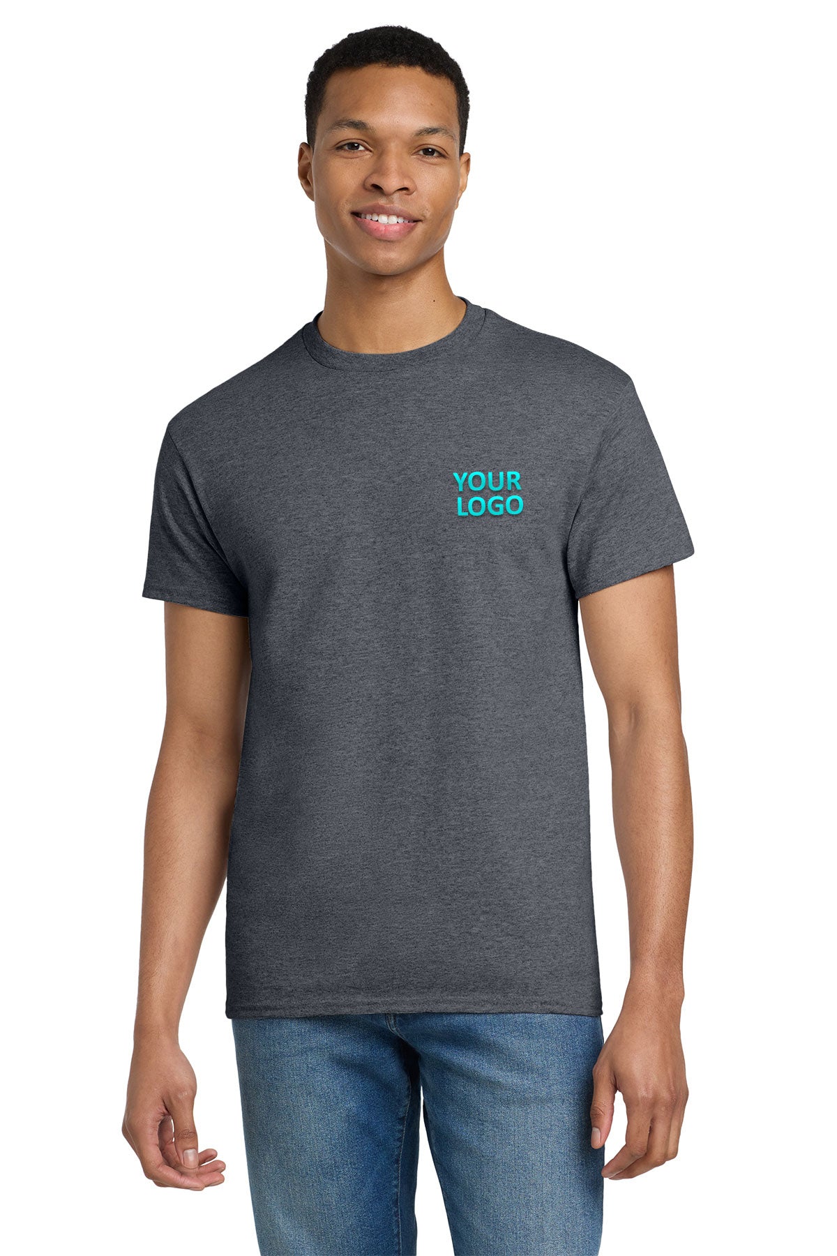 gildan ultra cotton t shirt 2000 dark heather