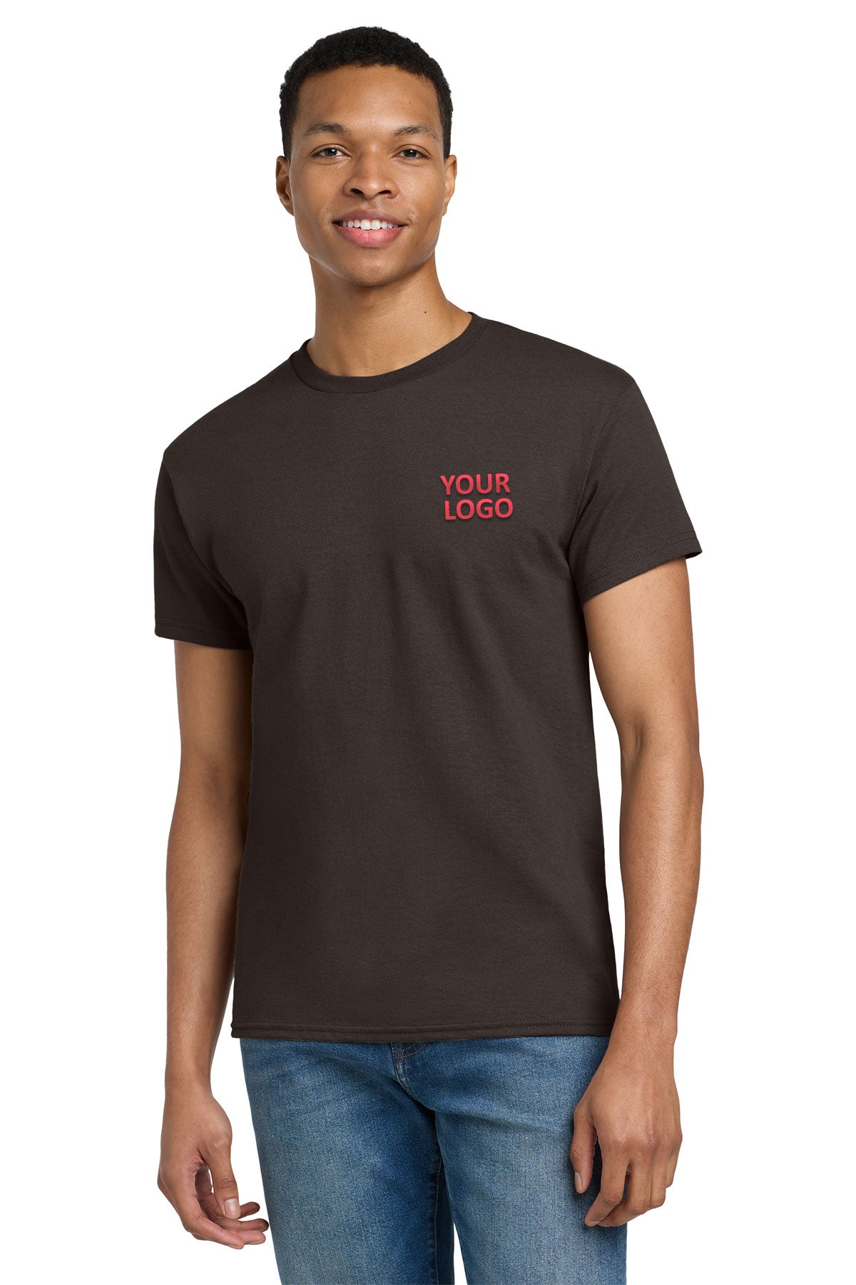 gildan ultra cotton t shirt 2000 dark chocolate