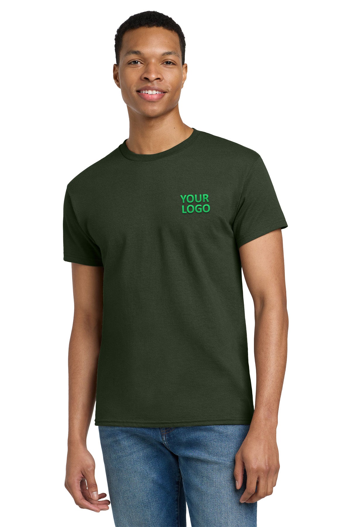gildan ultra cotton t shirt 2000 forest