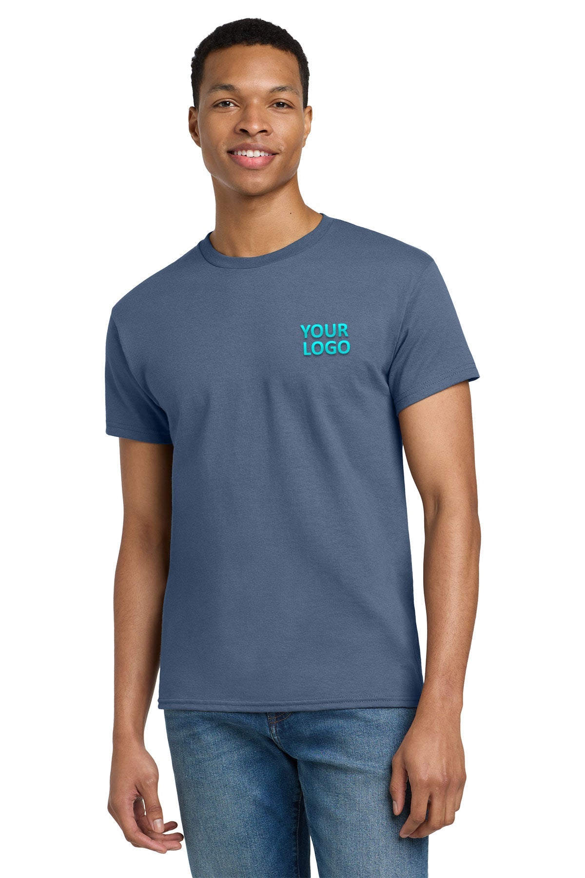 gildan ultra cotton t shirt 2000 indigo blue