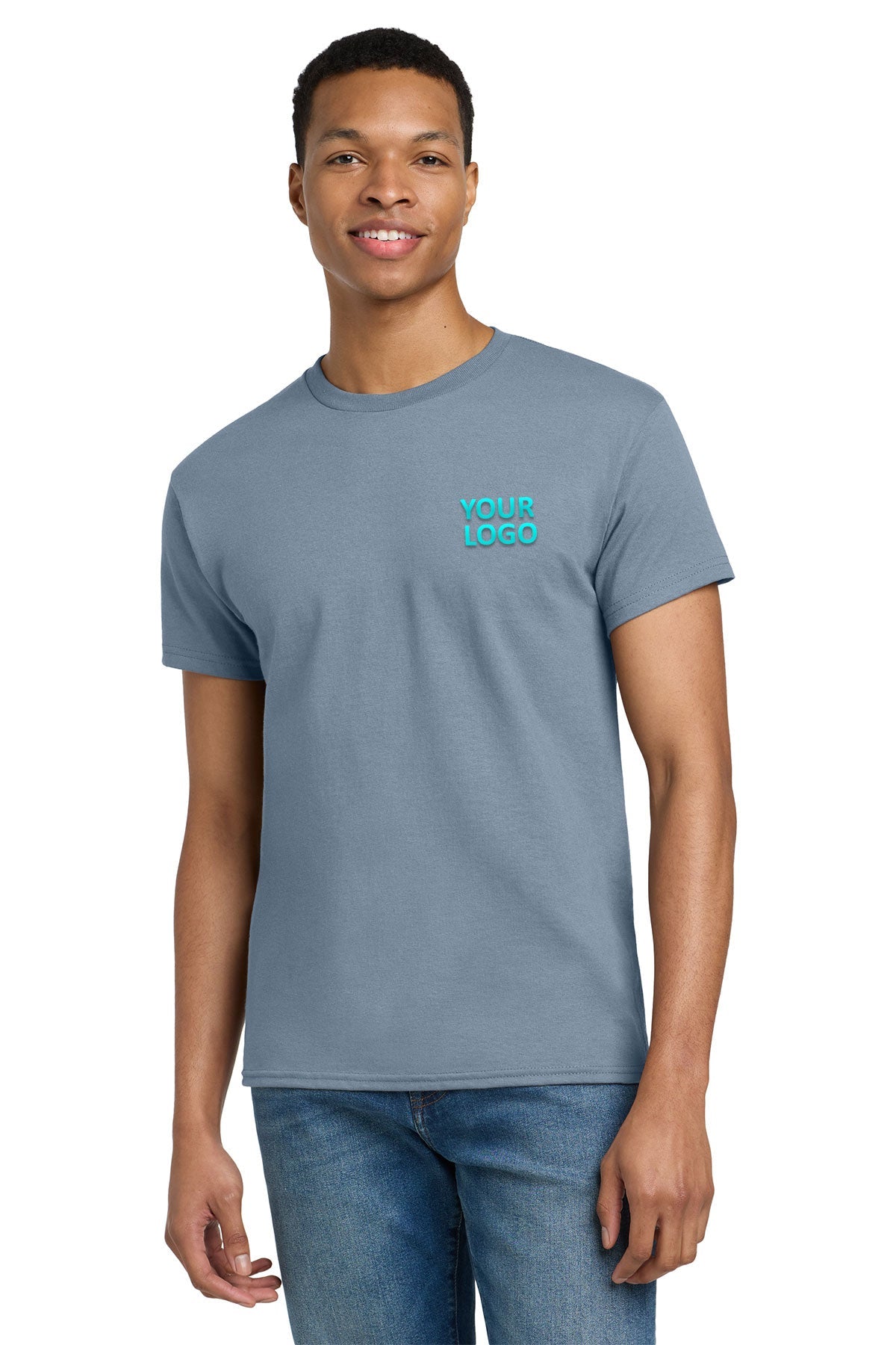 Gildan Ultra Cotton T Shirt Stone Blue