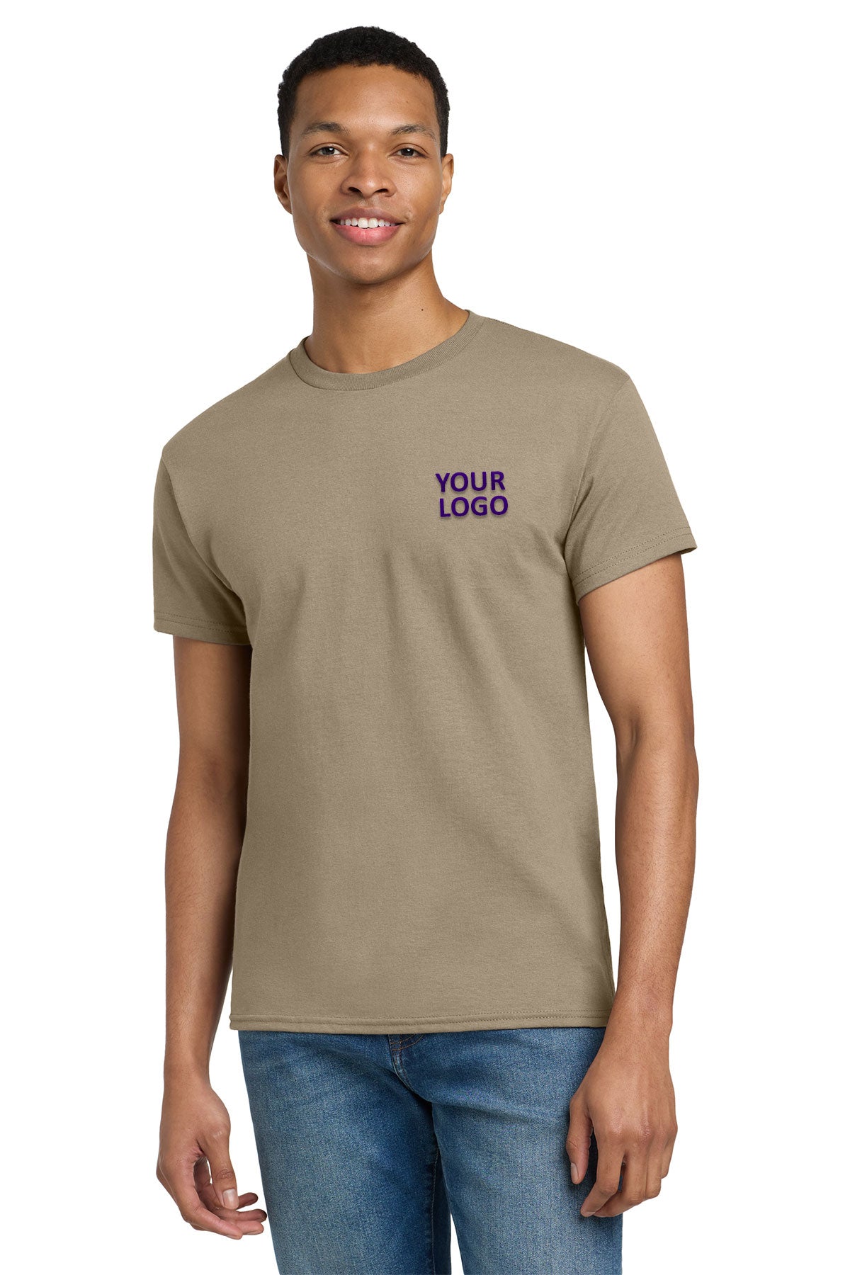 Gildan Ultra Cotton T Shirt Tan