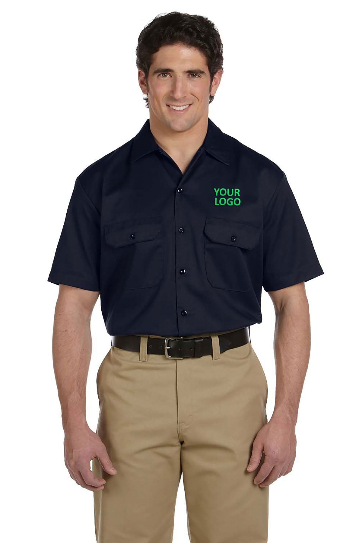dickies_1574_dark navy_company_logo_button downs