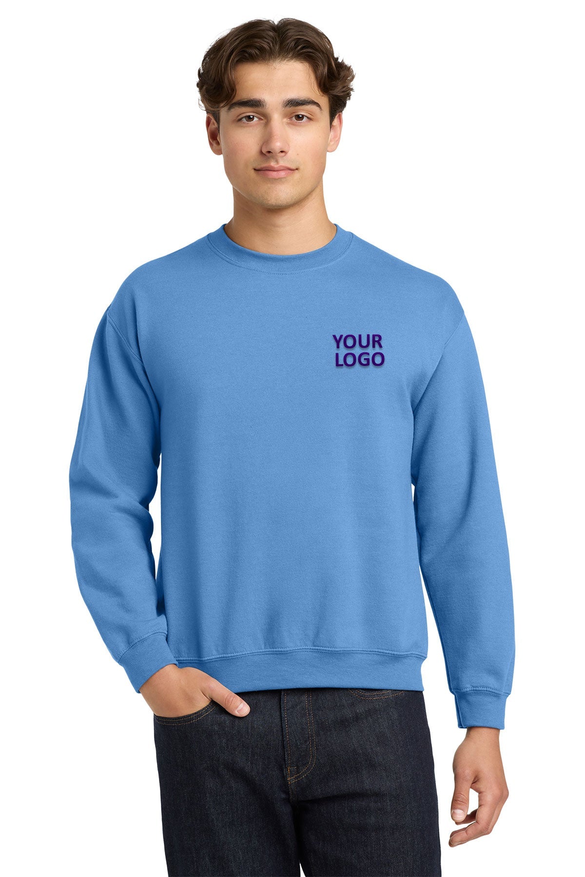 Gildan Carolina Blue 18000 custom dri fit sweatshirts