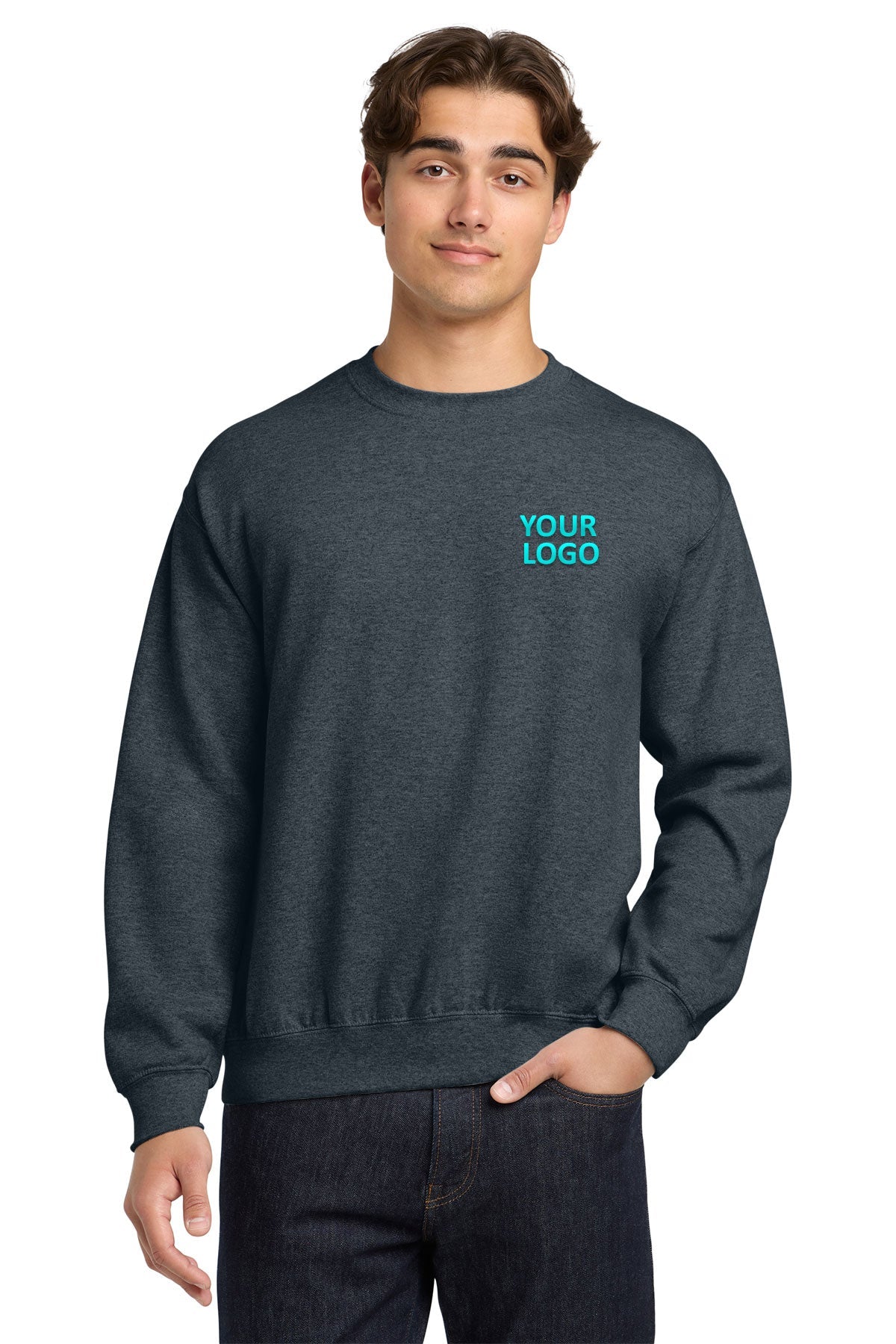 Gildan Heavy Blend Crewneck Sweatshirt Dark Heather