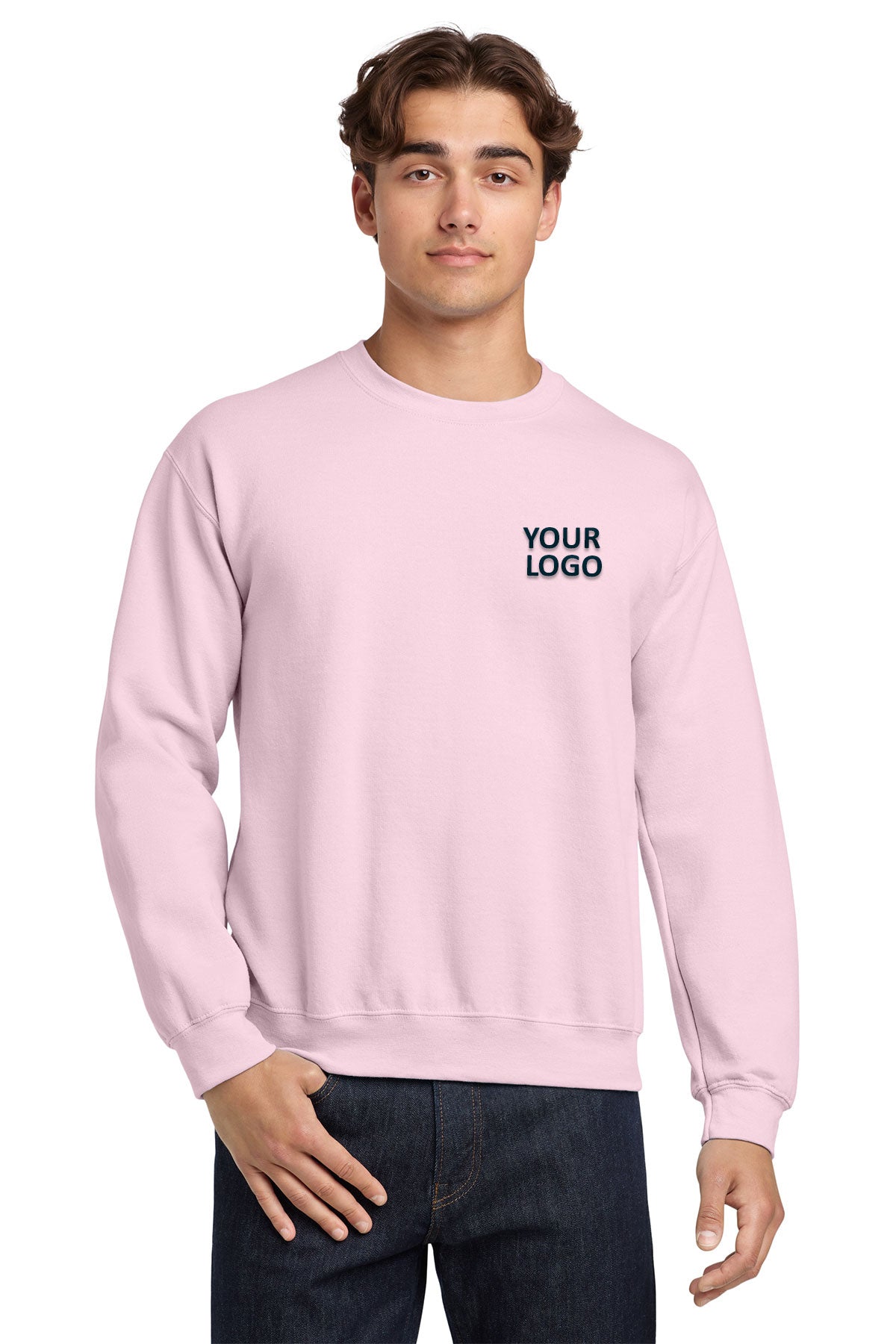 Gildan Heavy Blend Crewneck Sweatshirt Light Pink