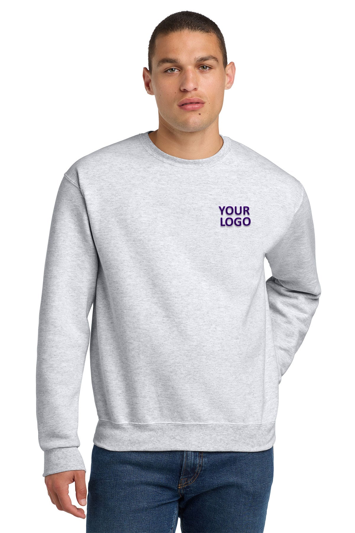 Jerzees Super Sweats NuBlend Crewneck Sweatshirt 4662M Ash