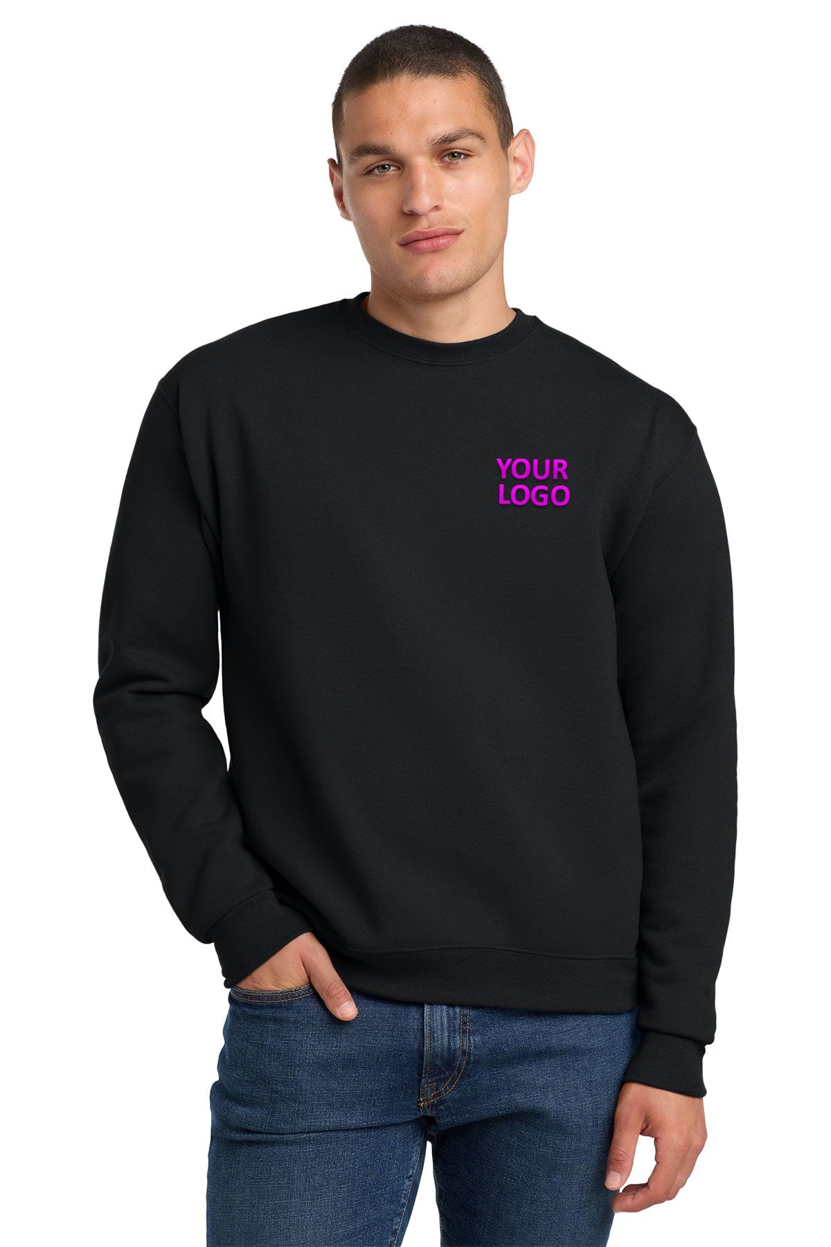 Jerzees Super Sweats NuBlend Crewneck Sweatshirt 4662M Black
