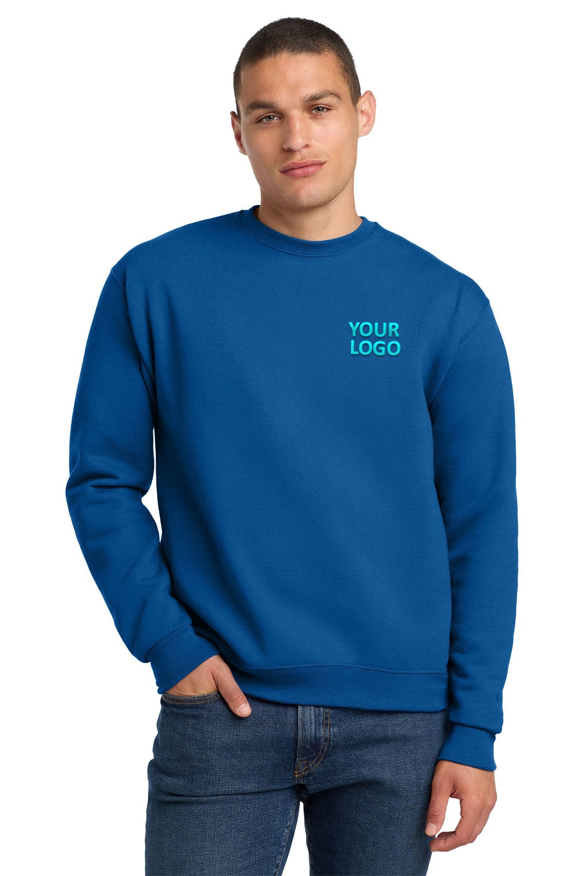 Jerzees Royal 4662M custom sweatshirts with logo