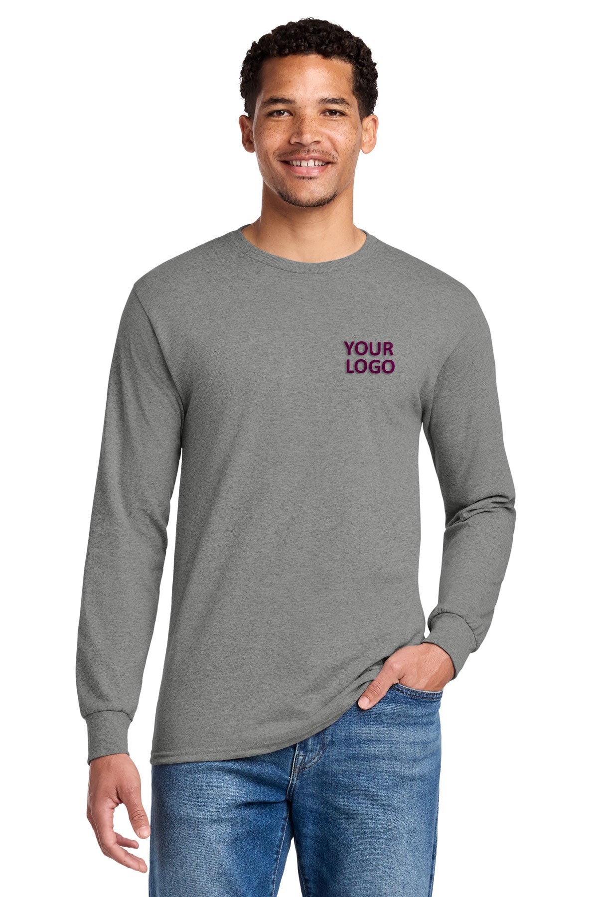 Jerzees Dri-Power 50/50 Cotton/Poly Long Sleeve T-Shirt 29LS Oxford
