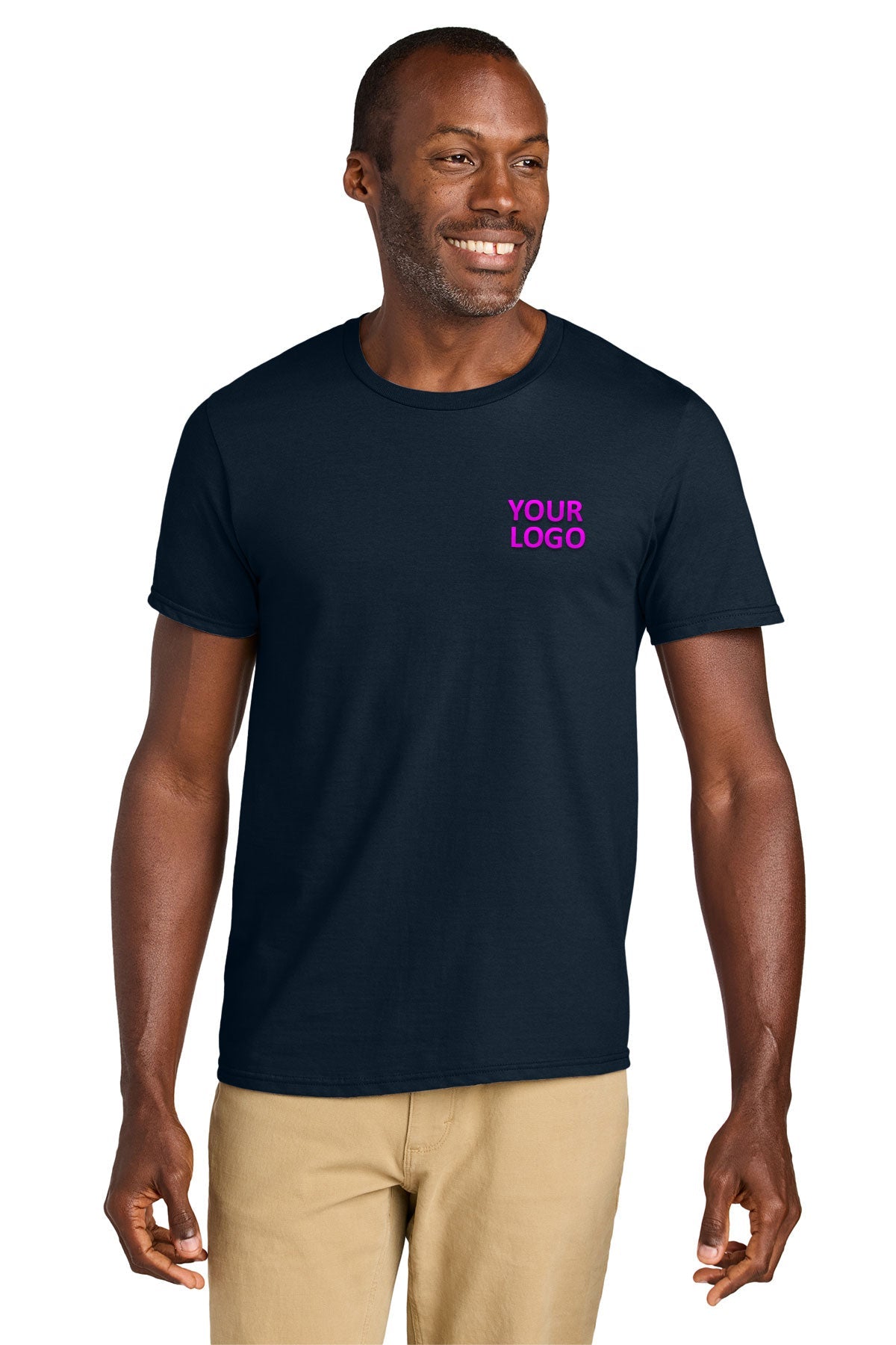 Jerzees Classics Unisex Cotton Custom T-Shirts, Navy