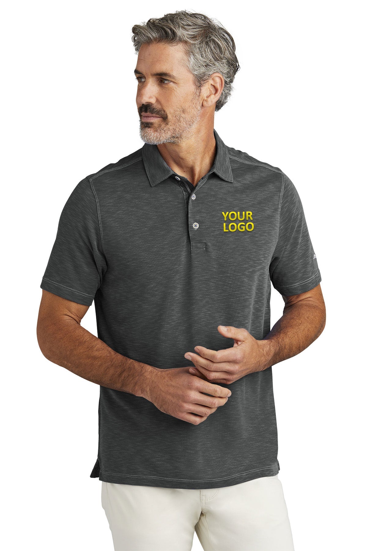 Tommy Bahama Black ST224065TB custom embroidered polo shirts