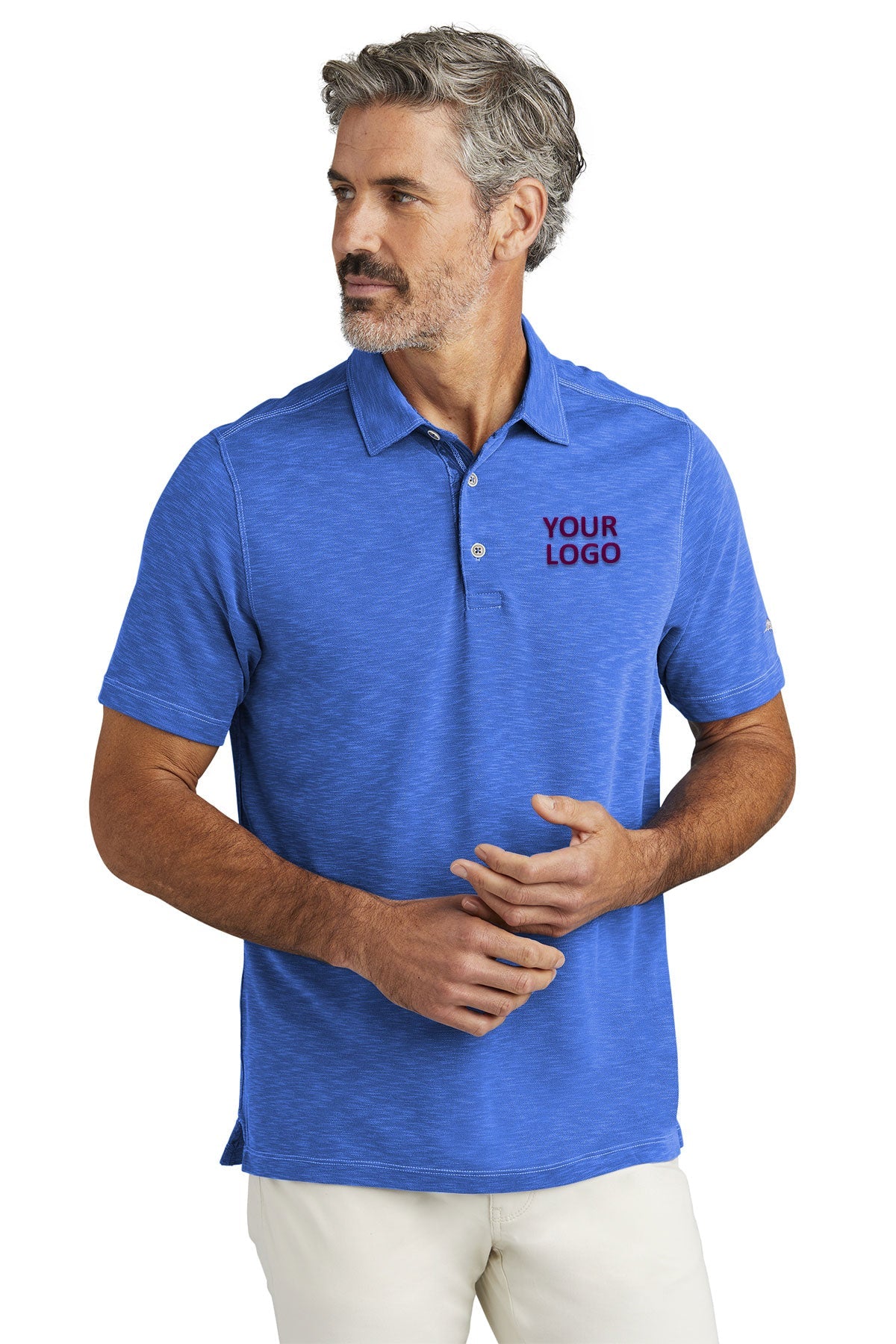 Tommy Bahama Team Blue ST224065TB custom logo polo shirts