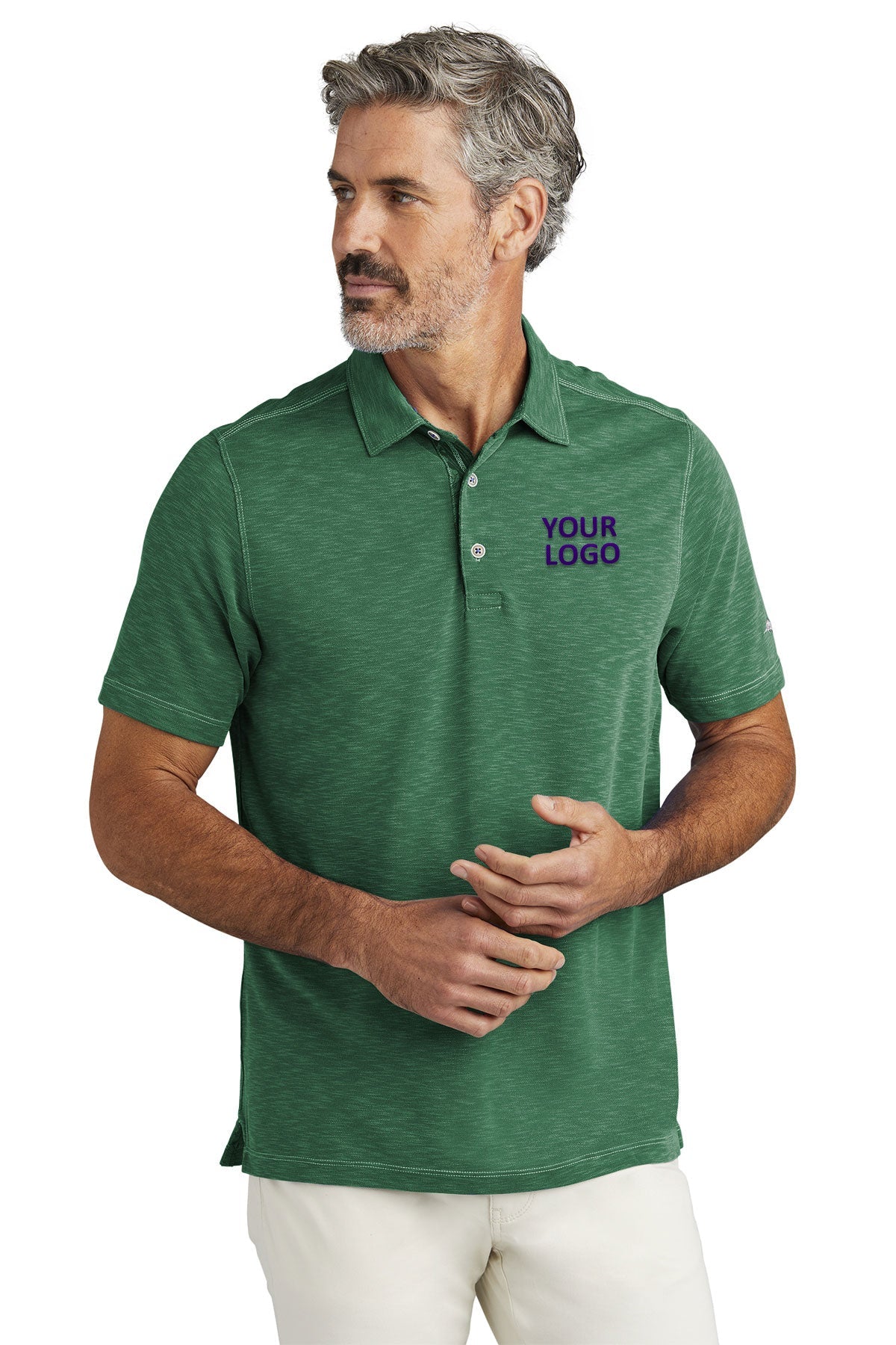 Tommy Bahama Viridian Pine ST224065TB custom logo polo shirts embroidered