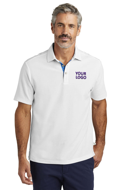 Tommy Bahama Bright White T223508TB custom embroidered polo shirts