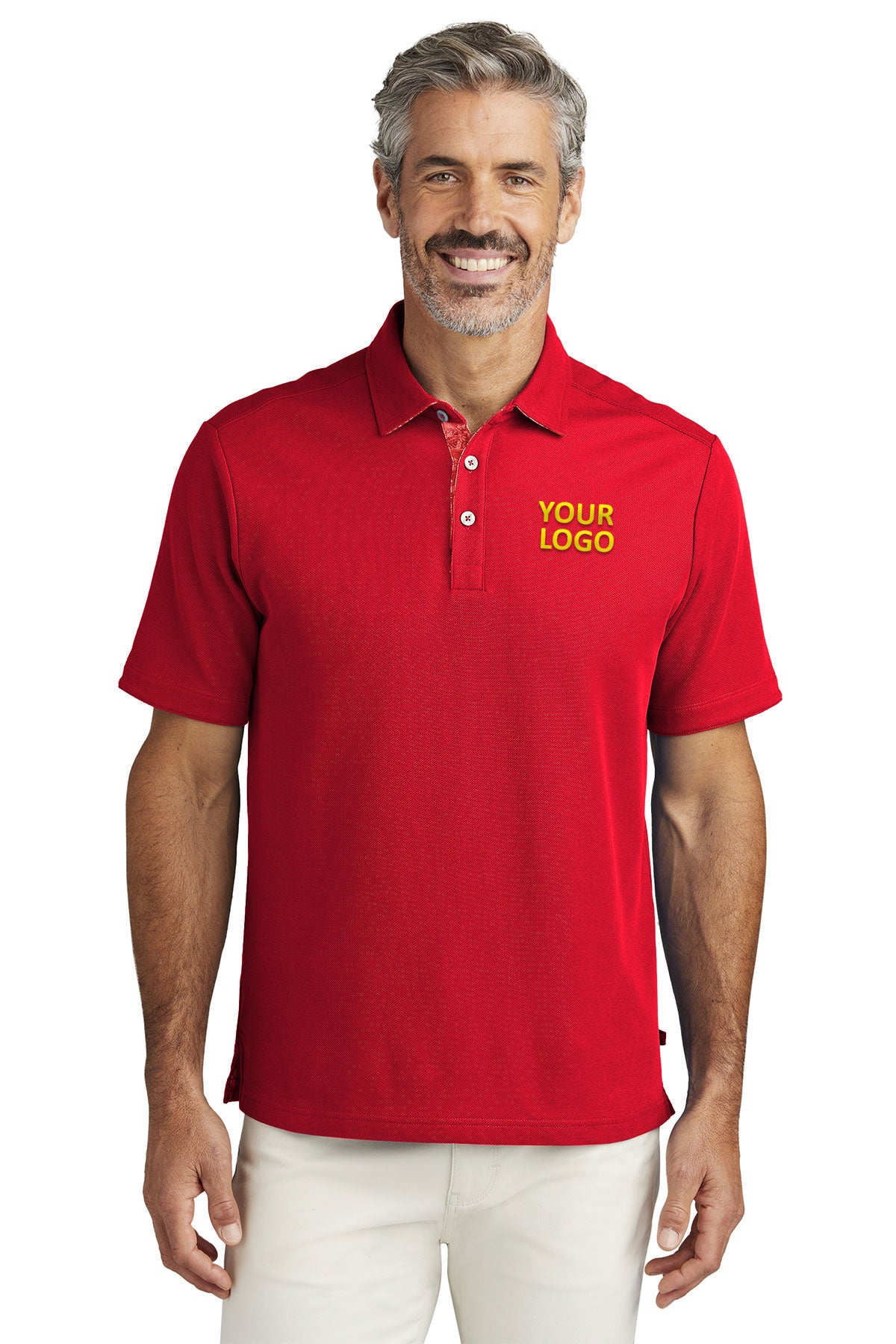 Custom Tommy Bahama 5 O Clock Polo T223508TB Poinsettia Red