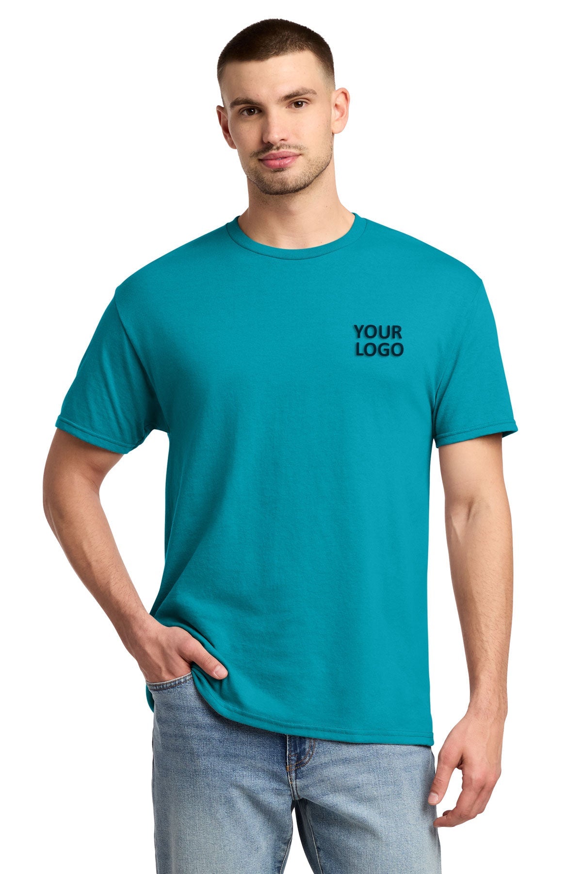 jerzees dri-power active 50/50 cotton/poly t-shirt 29m california blue