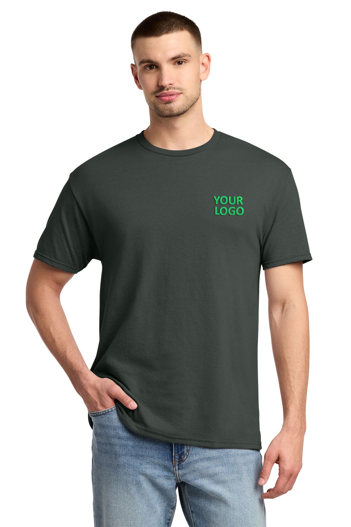 jerzees dri-power active 50/50 cotton/poly t-shirt 29m charcoal grey