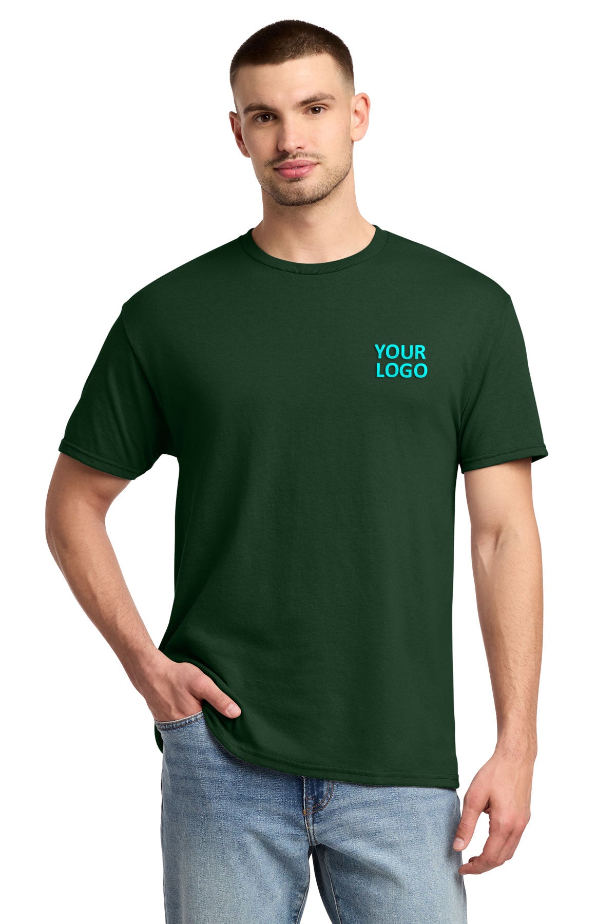 Jerzees Dri-Power Active 50/50 Cotton/Poly T-Shirt 29M Forest Green