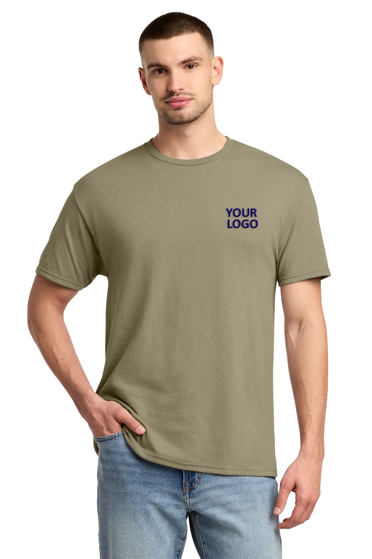 Jerzees Dri-Power Active 50/50 Cotton/Poly T-Shirt 29M Khaki