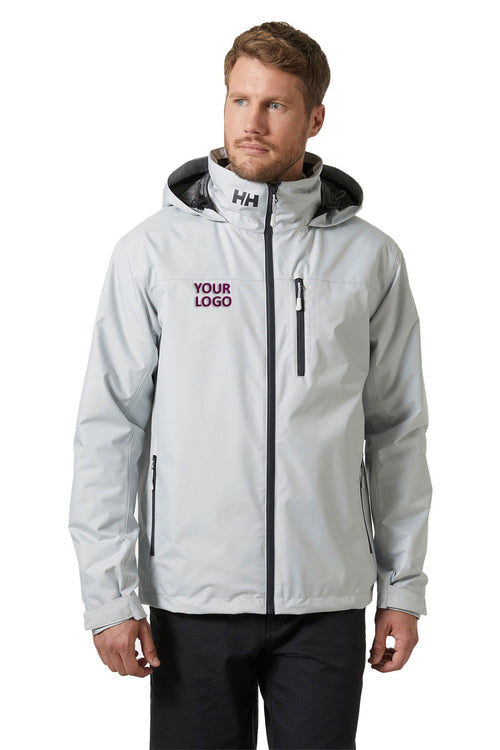 Helly Hansen Womens Crew Hooded Midlayer Custom Jackets 2.0, Grey Fog