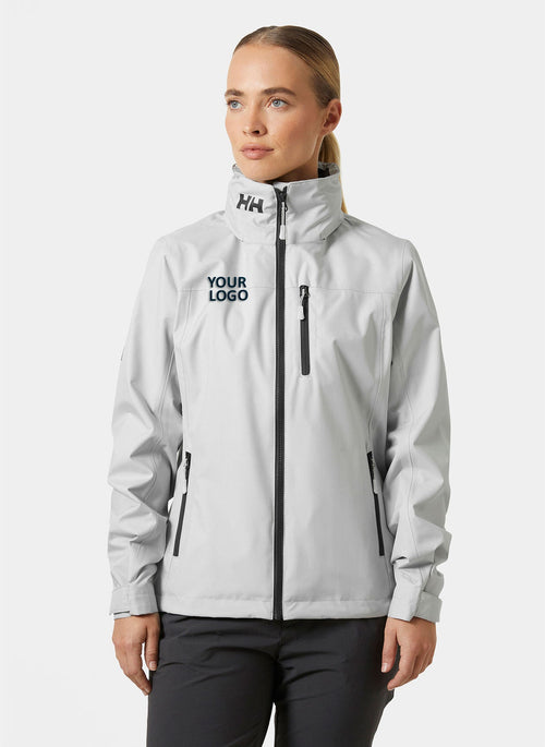 Helly Hansen Crew Hooded Custom Jackets, Grey Fog