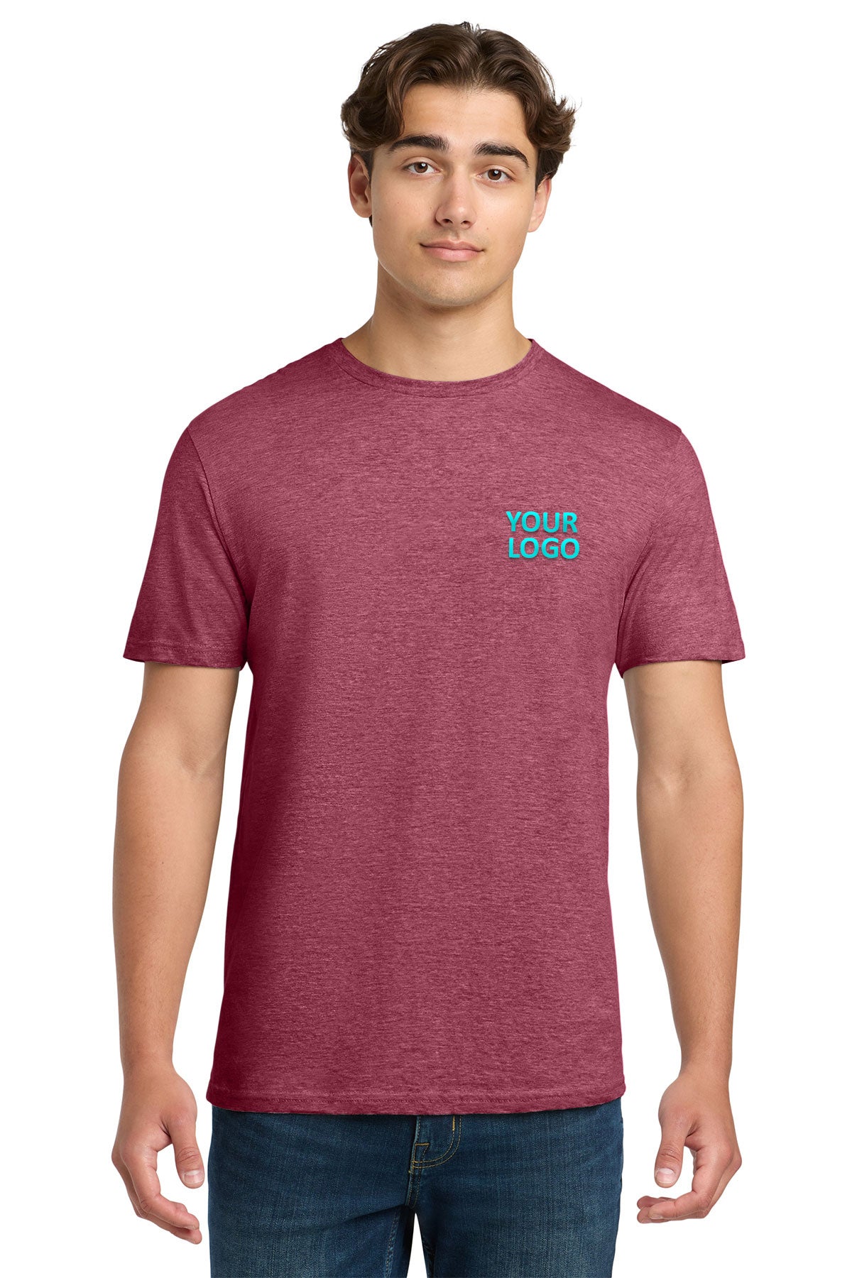 Custom Gildan 64000 Heather Cardinal