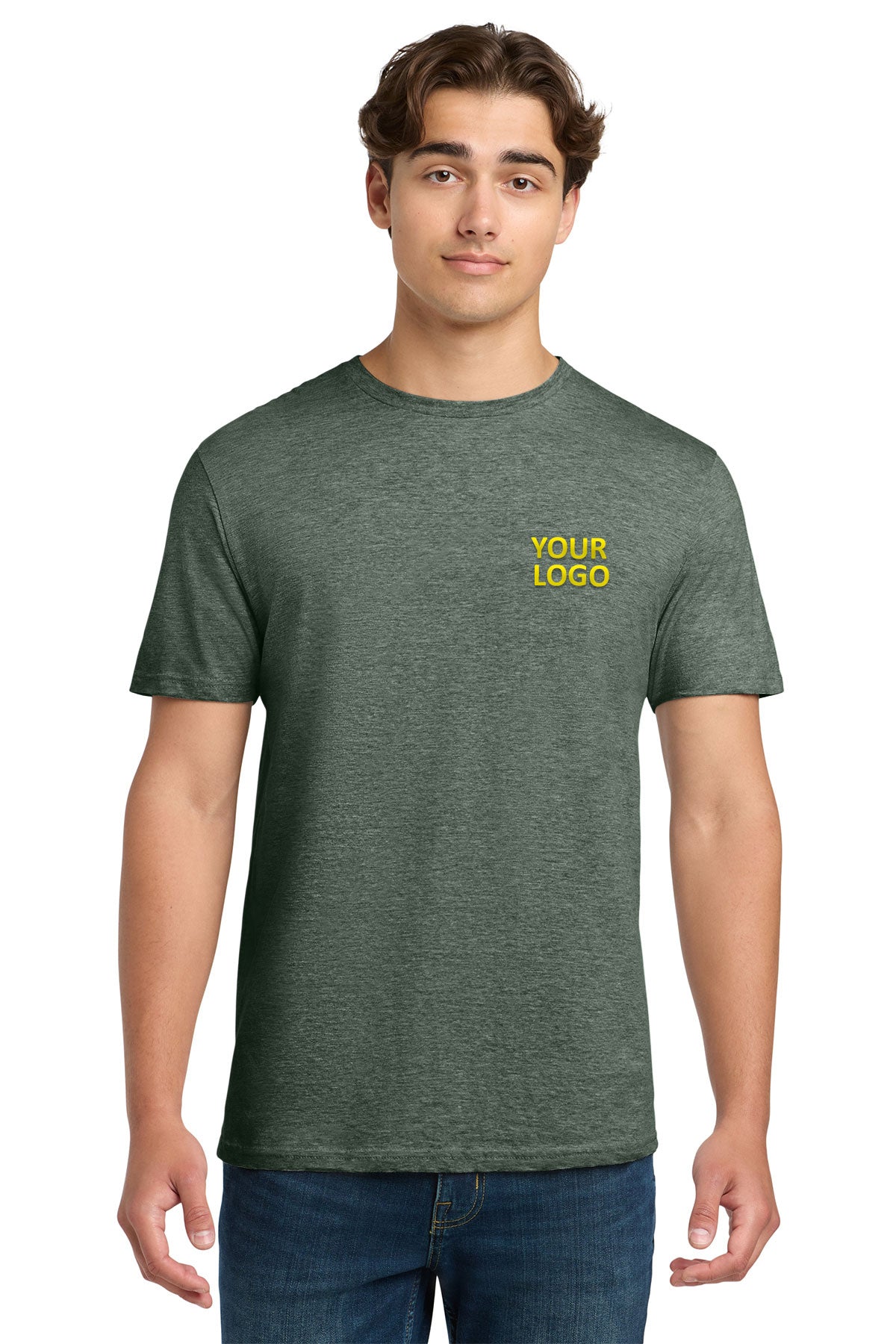 gildan softstyle t shirt 64000 heather military green