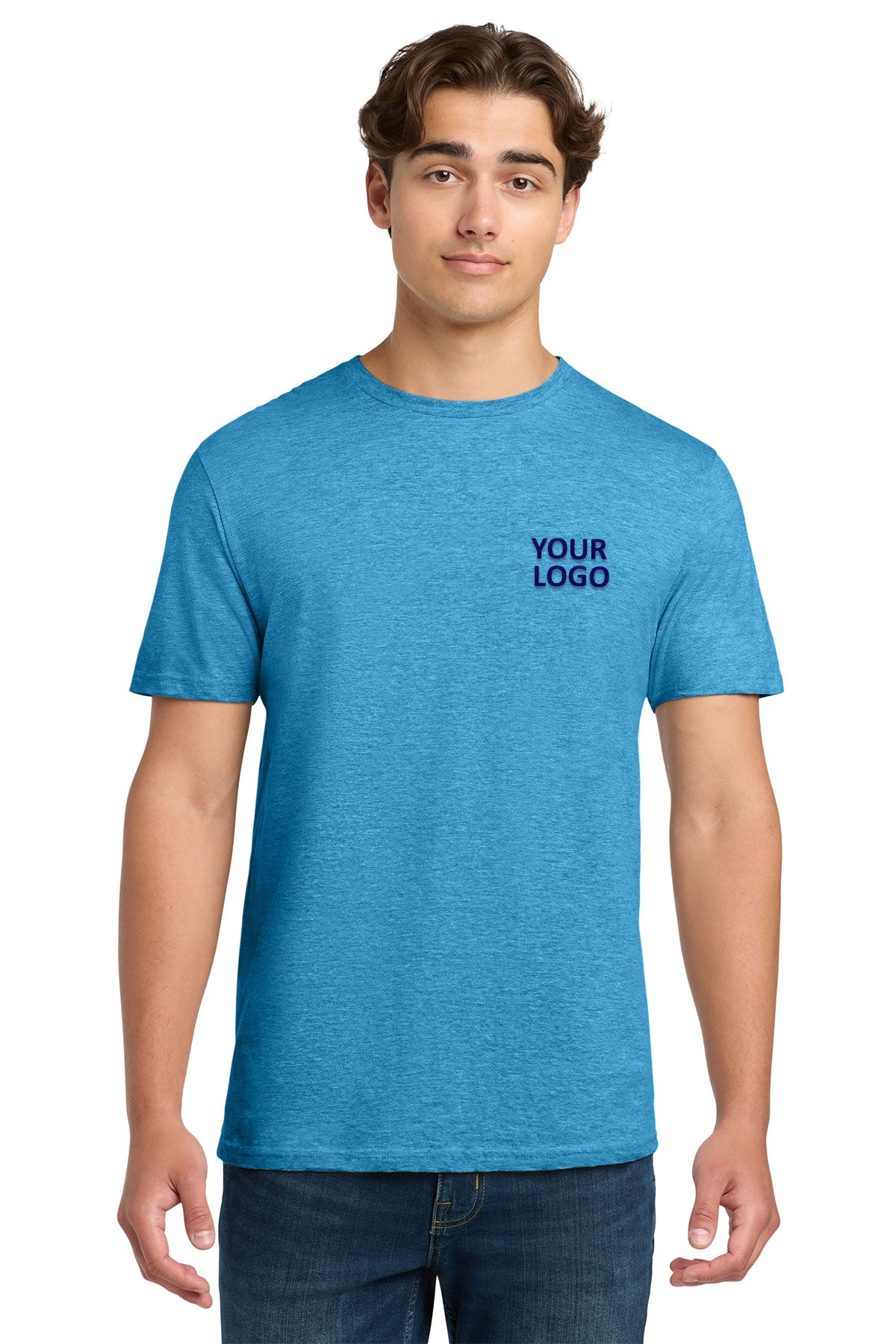 gildan softstyle t shirt 64000 heather sapphire