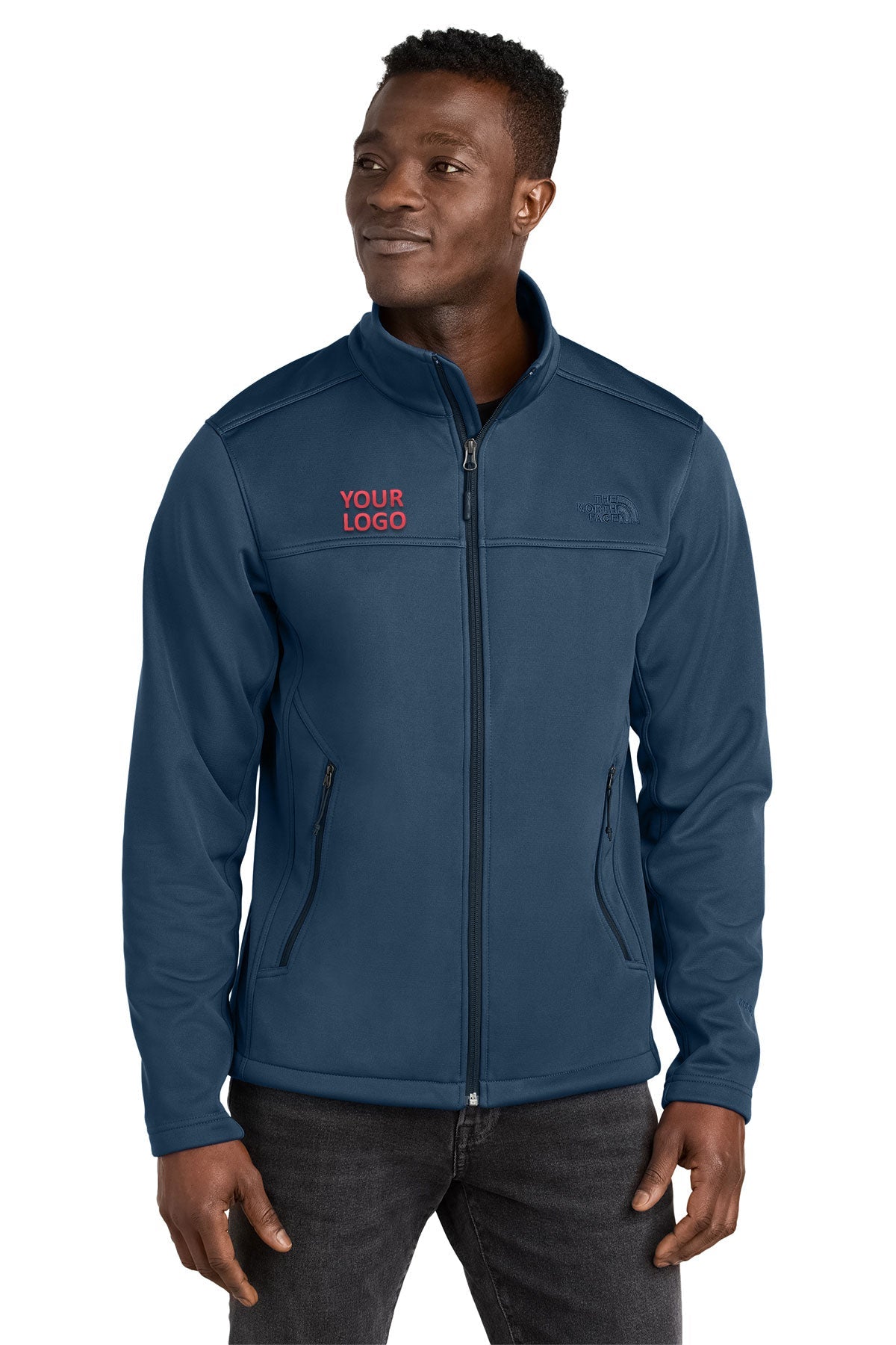 The North Face Ridgewall Soft Shell Custom Jackets, Shady Blue