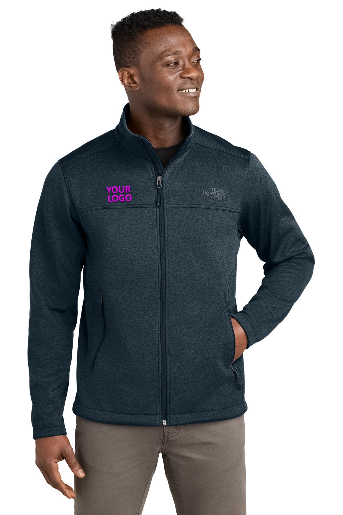 The North Face Urban Navy Heather NF0A88D5 jackets with company logo