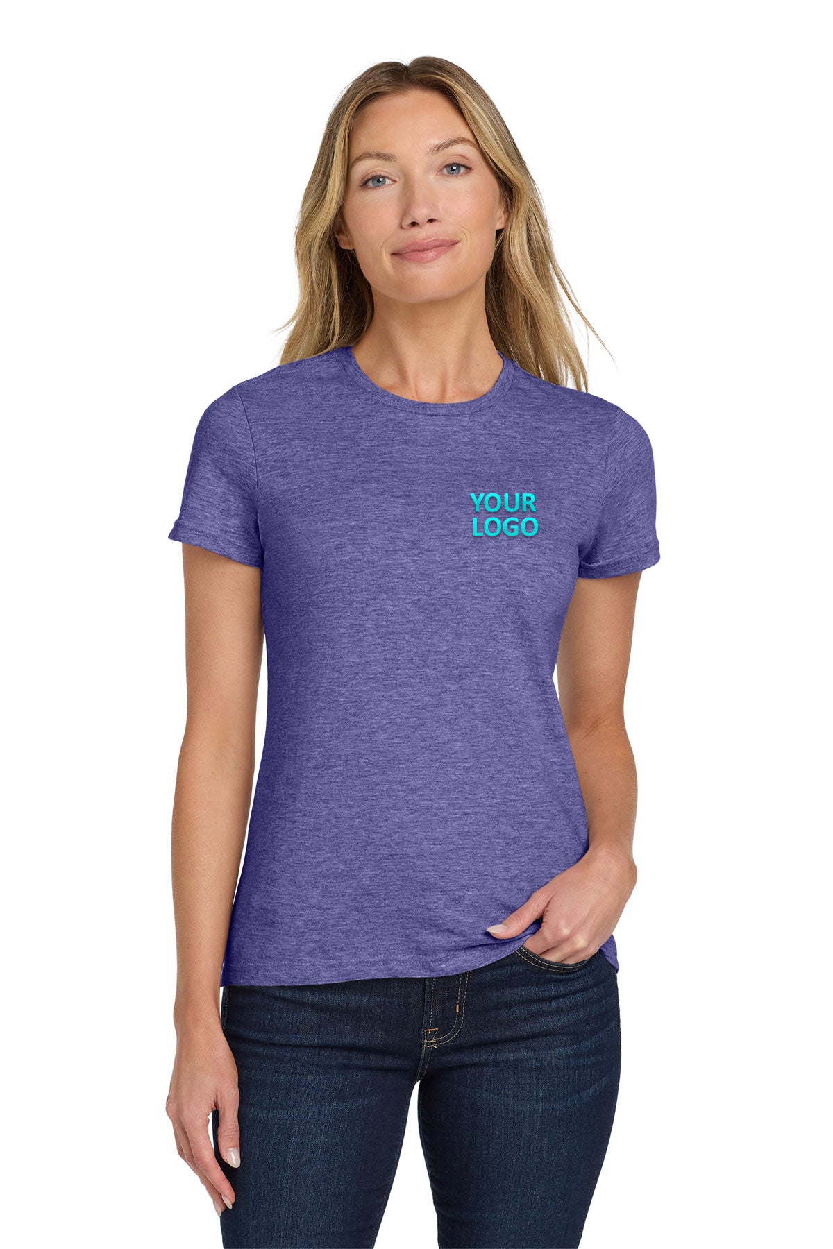 gildan softstyle ladies t shirt 64000l heather purple