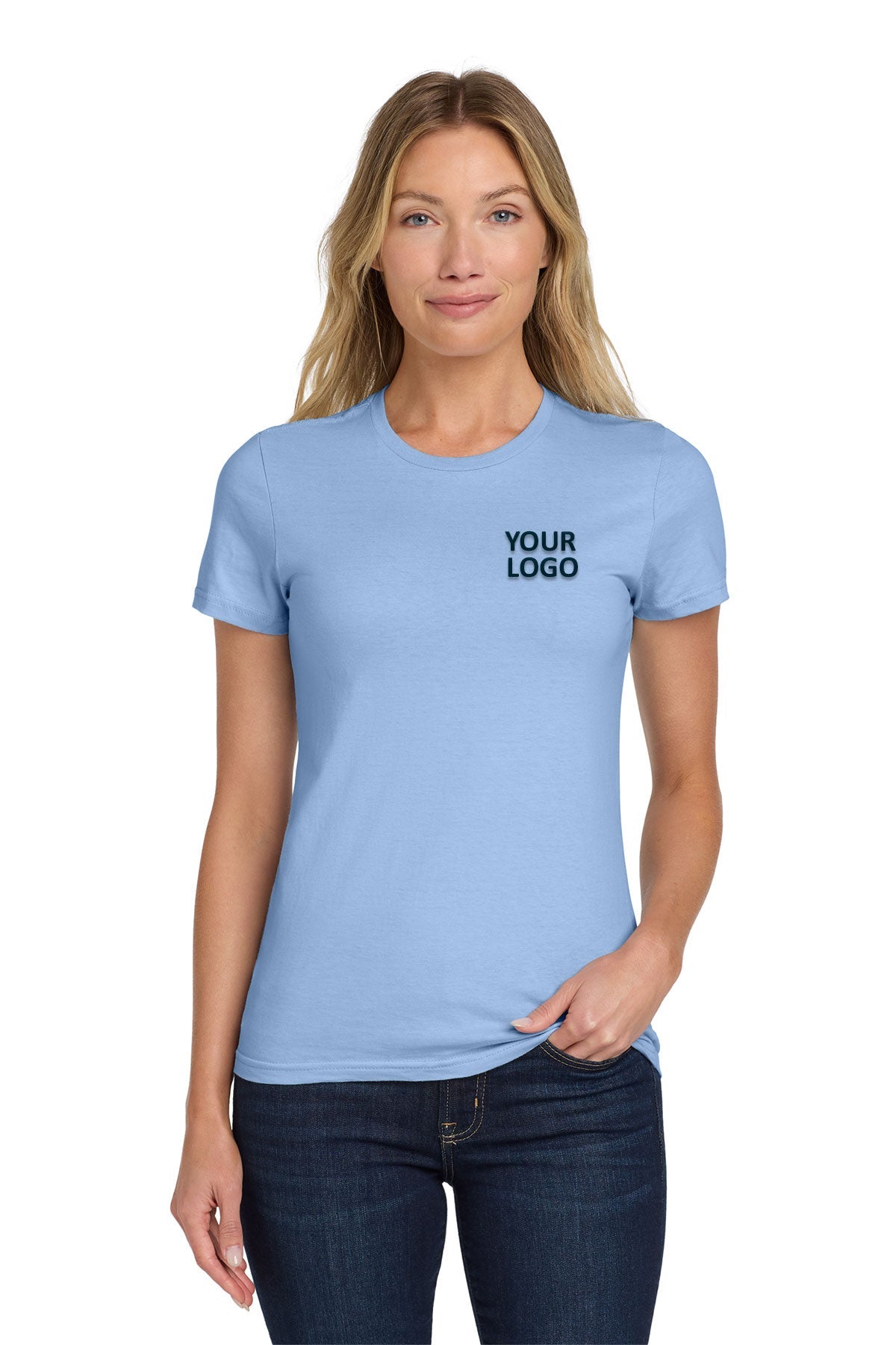 gildan softstyle ladies t shirt 64000l light blue