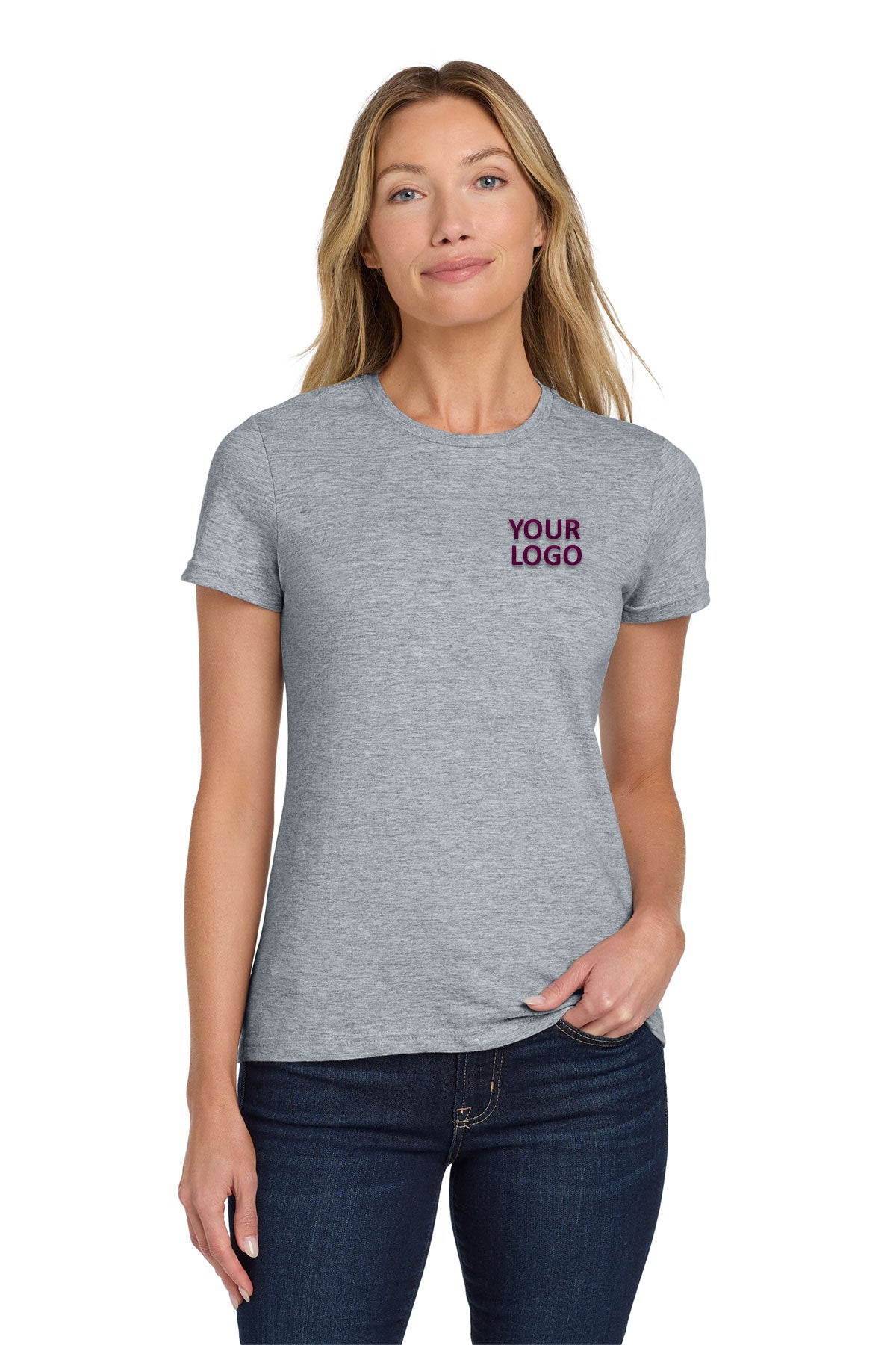 gildan softstyle ladies t shirt 64000l sport grey