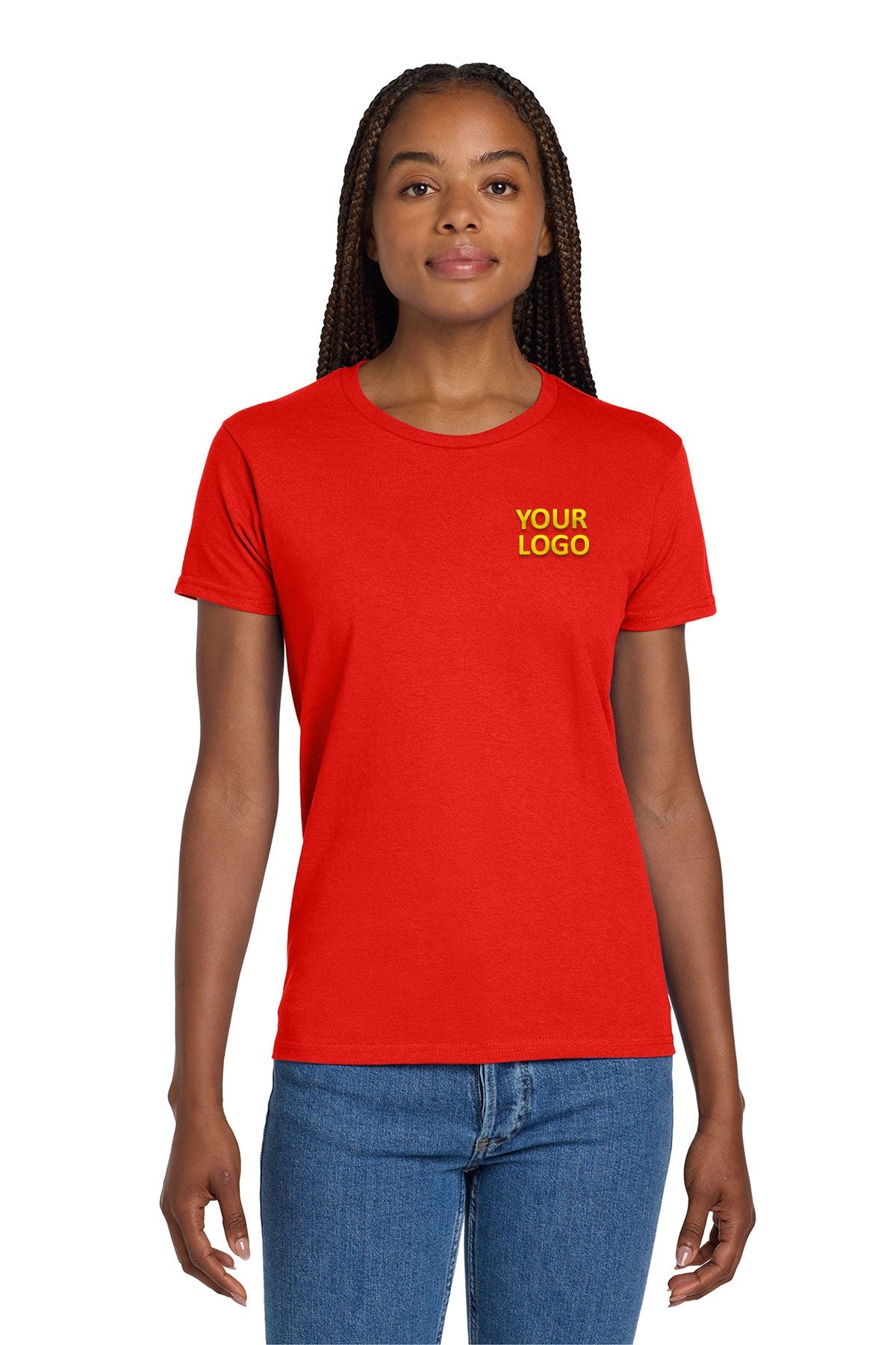 Gildan Ladies Ultra Cotton T Shirt Red